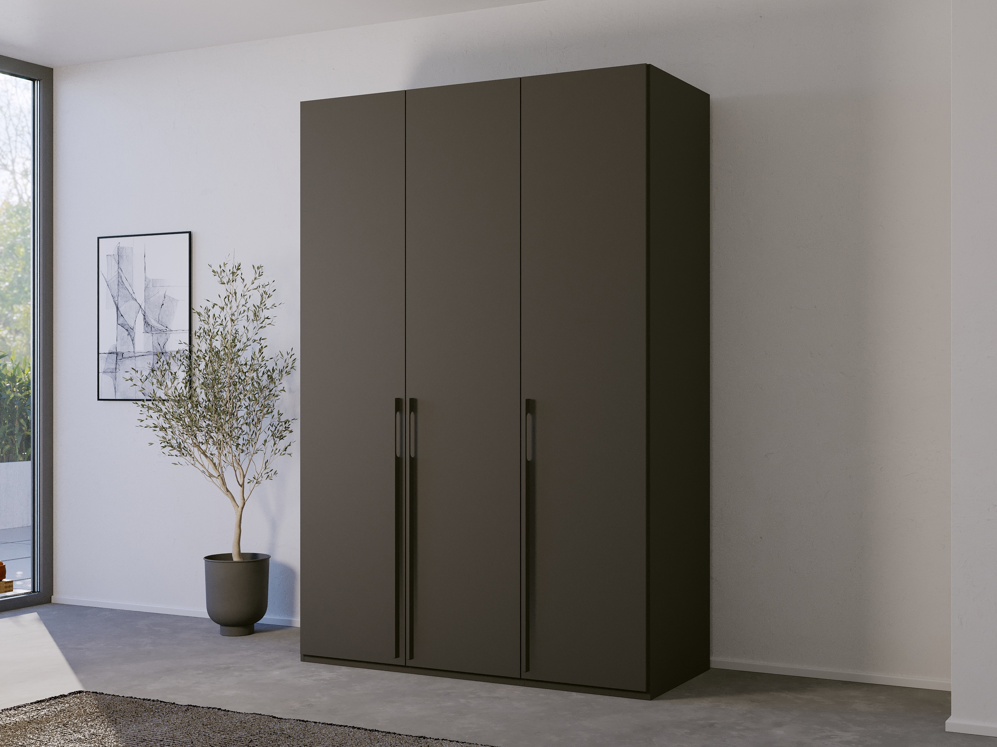 Armoire PUMALA 3 portes graphite