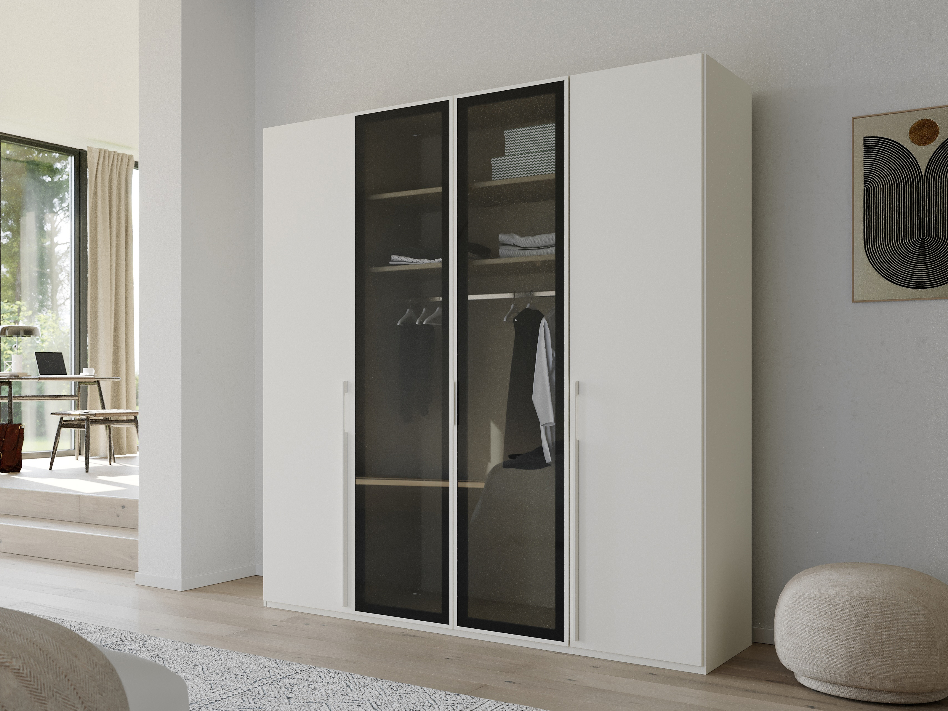 Armoire SINAMA 4 portes blanc neige