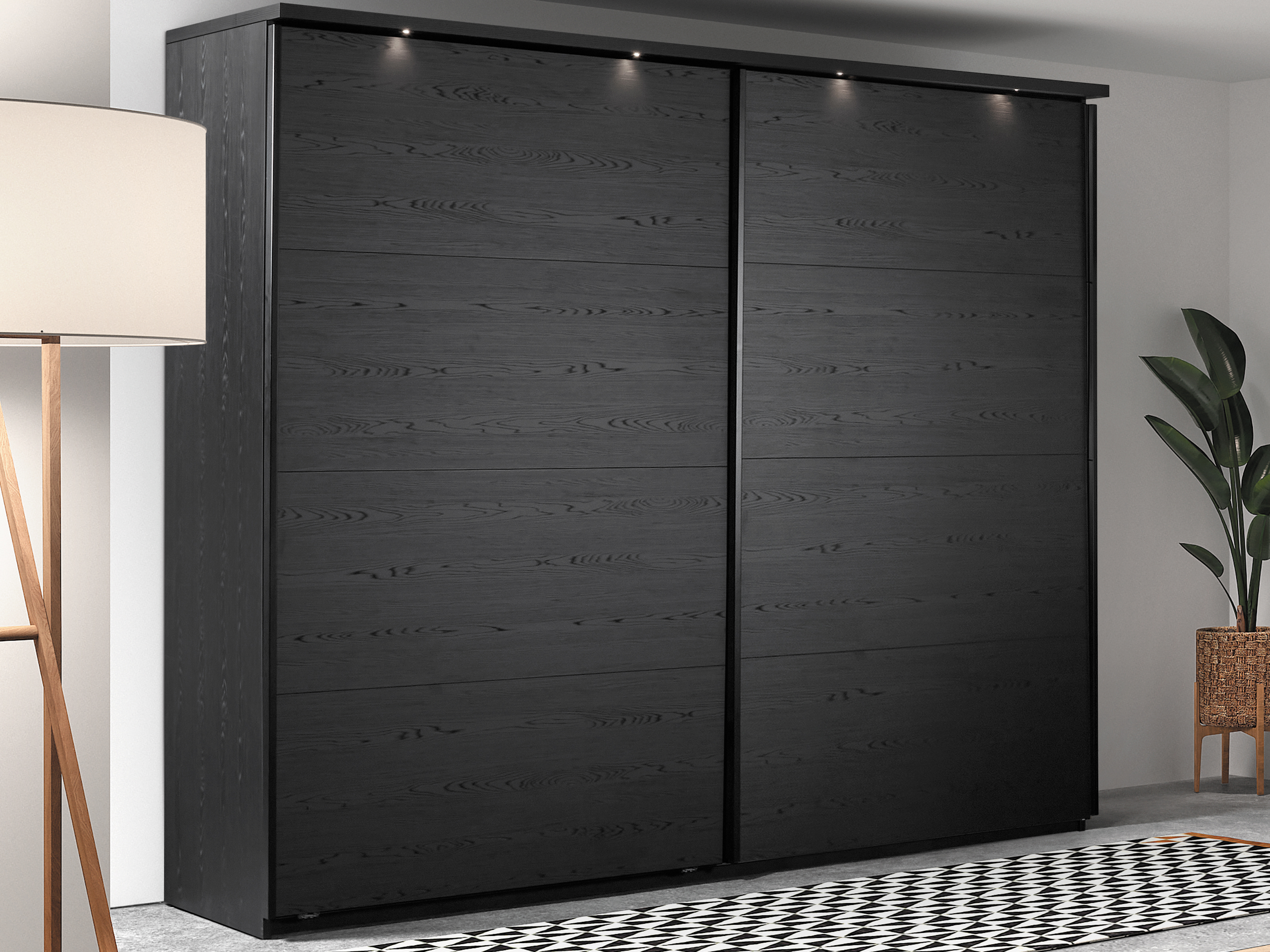Armoire ROSITA 2 portes coulissantes 245 cm