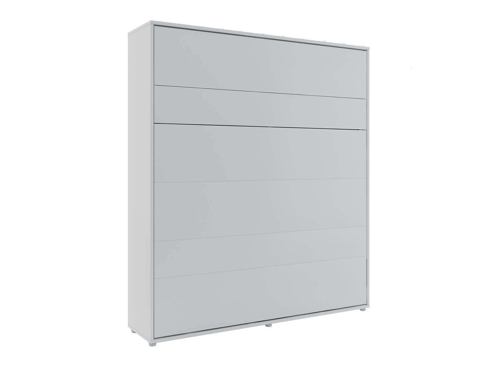 Lit mural escamotable CONCEPTION PRO 180x200 cm gris mat (vertical) avec matelas