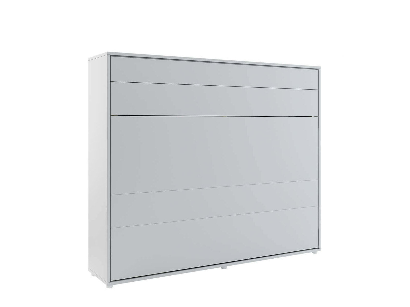 Lit mural escamotable CONCEPTION PRO 160x200 cm gris mat (horizontal)