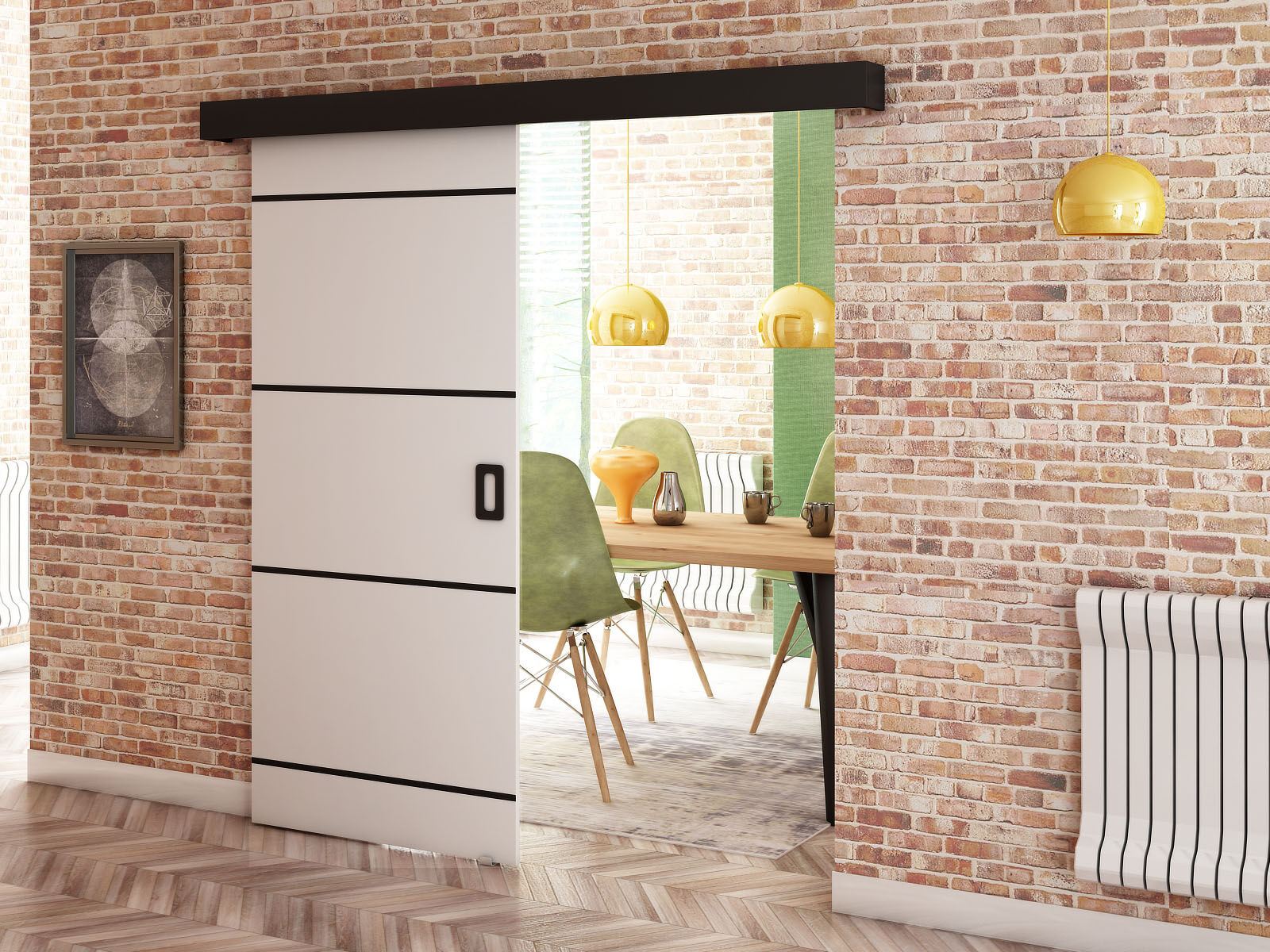 Porte coulissante BENITEZ blanc