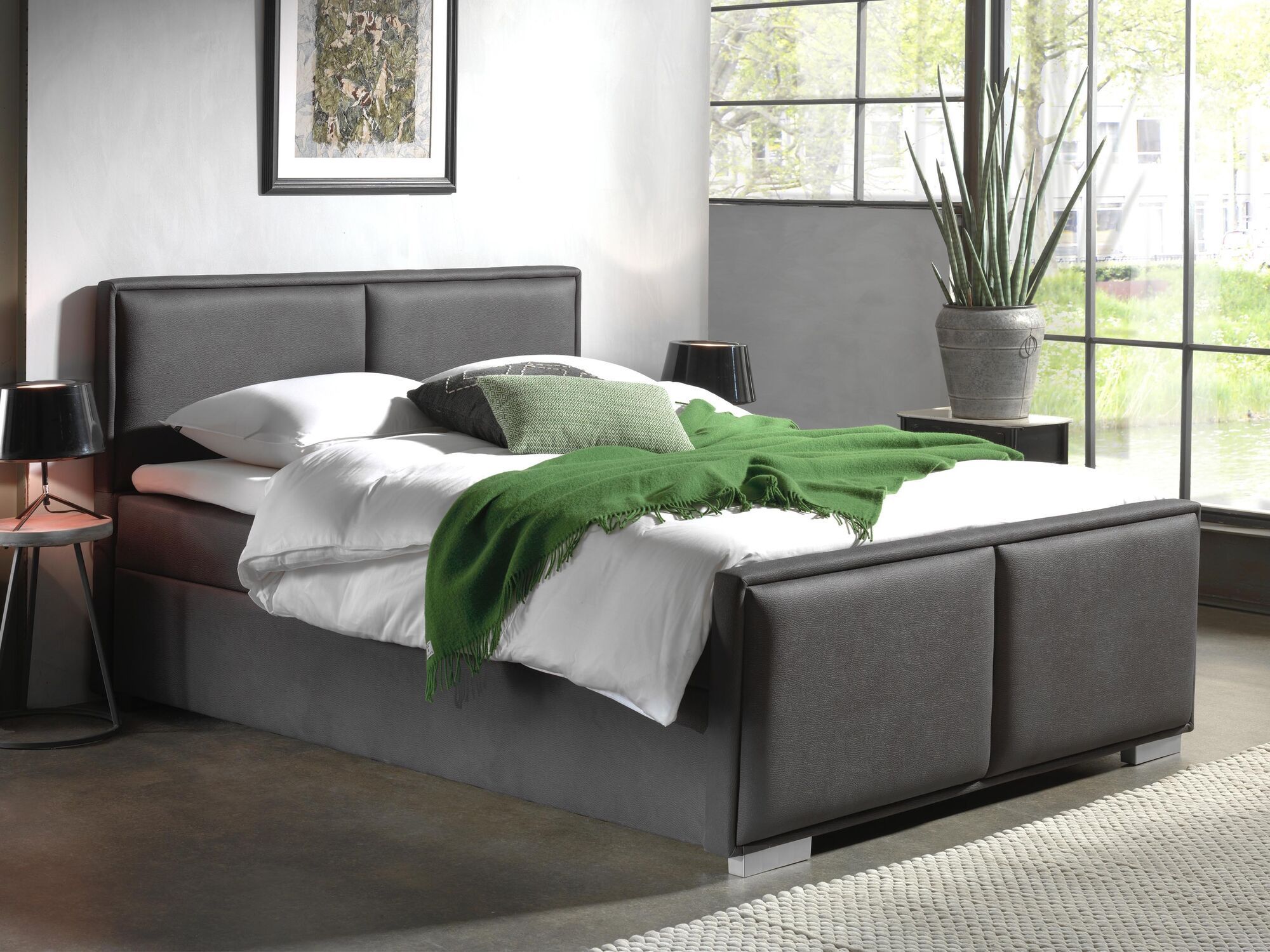 Boxspring AJAX 160x200 cm texas noir