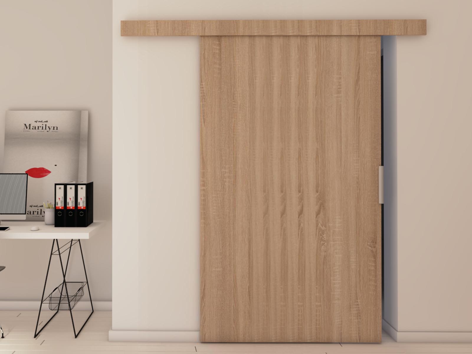 Porte coulissante CLENATO 106 cm sonoma