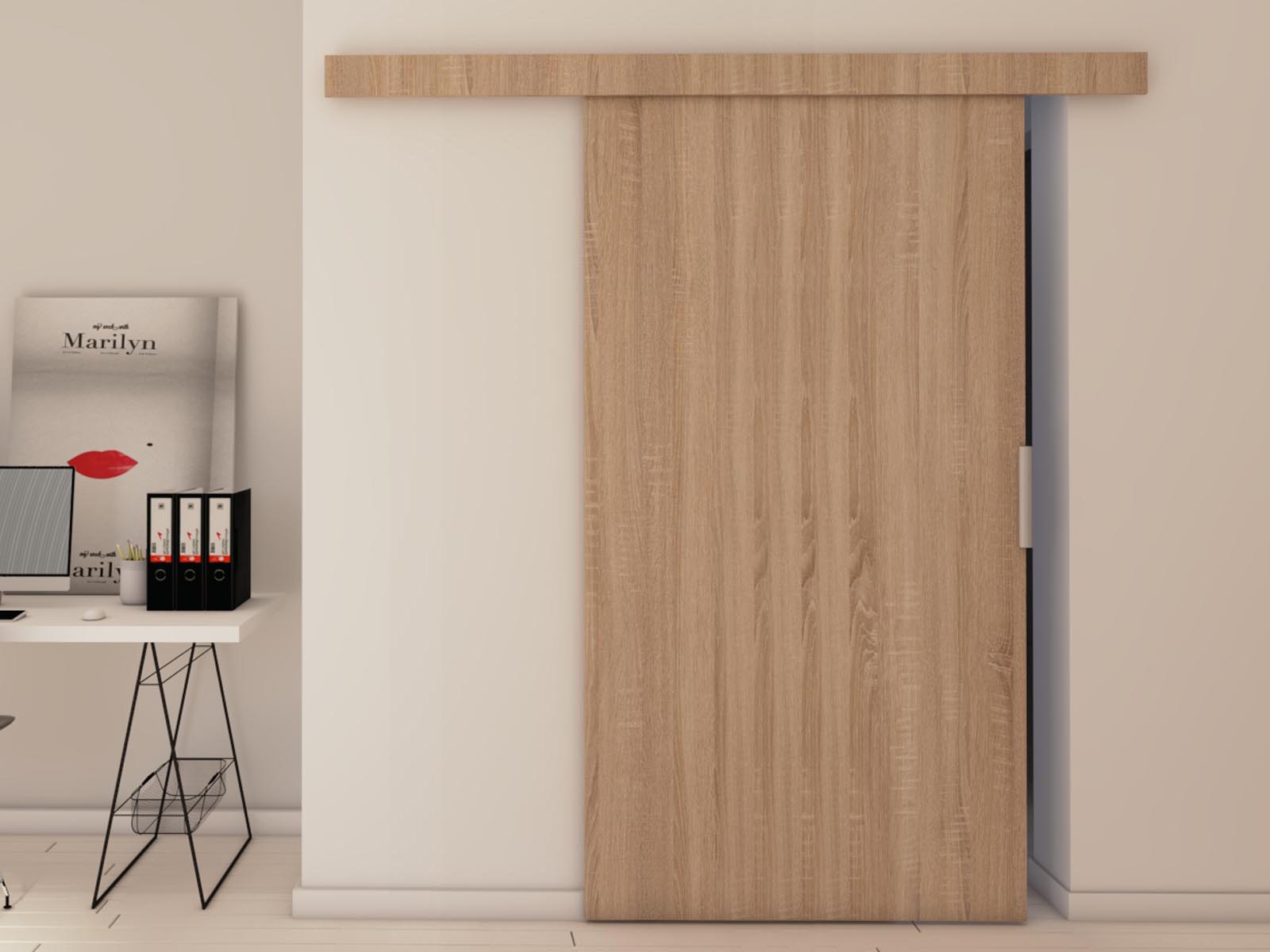 Porte coulissante CLENATO 96 cm sonoma