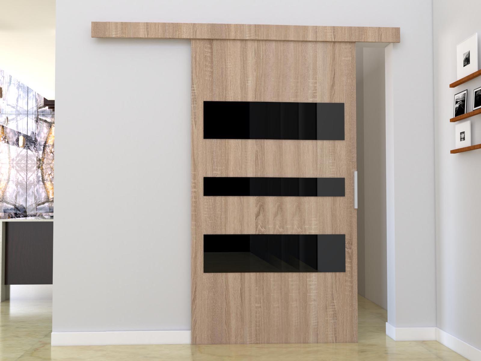 Porte coulissante CORWEL 96 cm sonoma