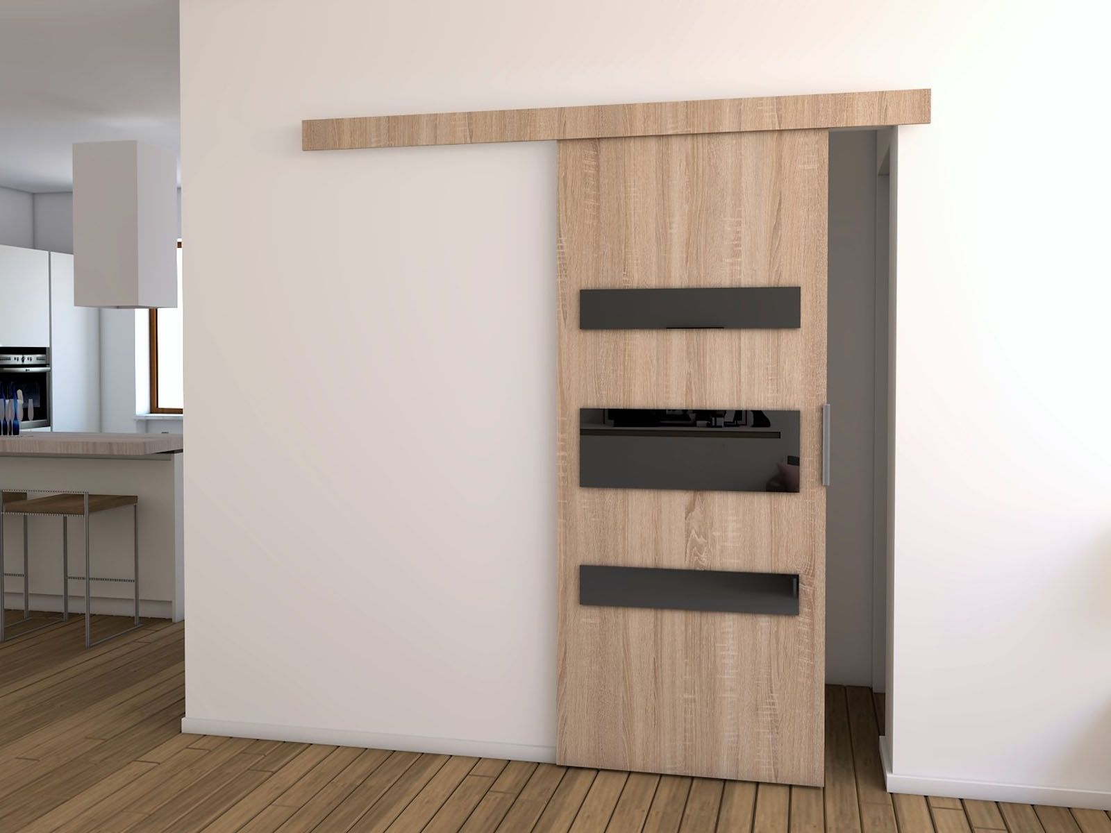 Porte coulissante COLLEEN 86 cm sonoma