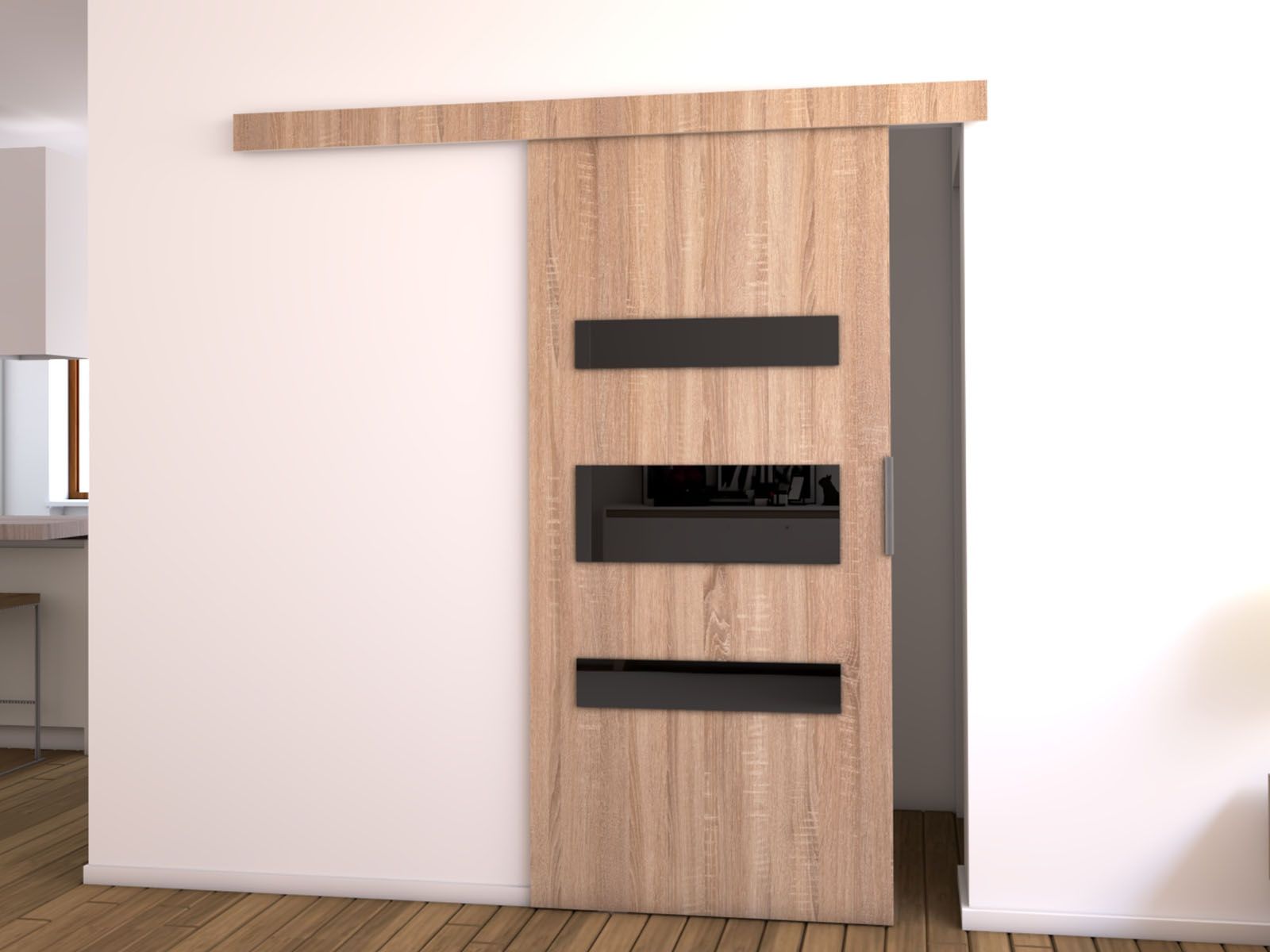 Porte coulissante COLLEEN 96 cm sonoma