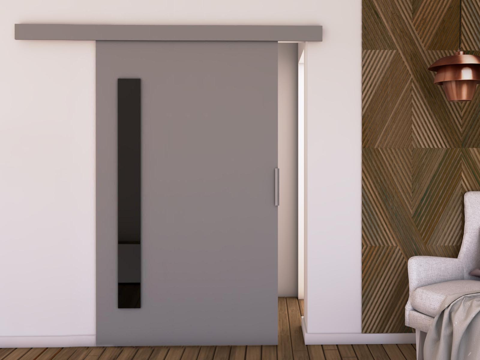 Porte coulissante CLUNOA 106 cm gris