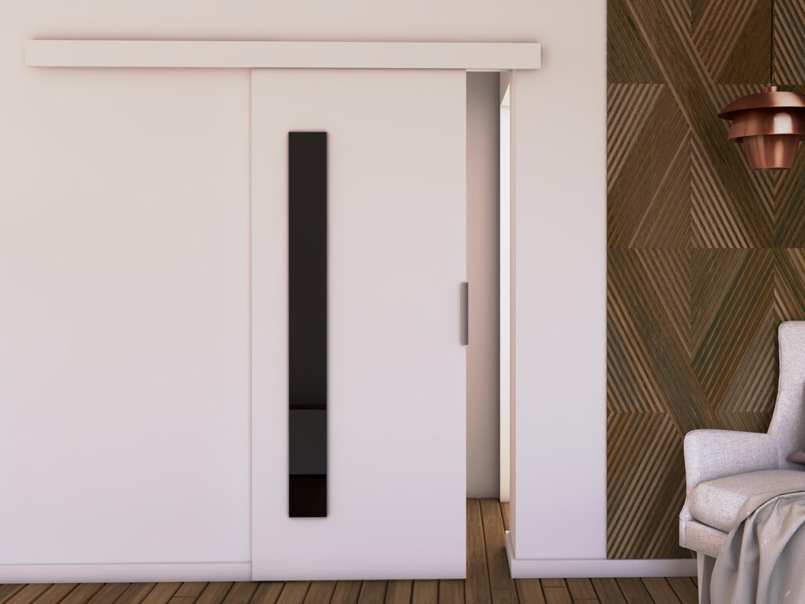 Porte coulissante CLUNOA 76 cm blanc