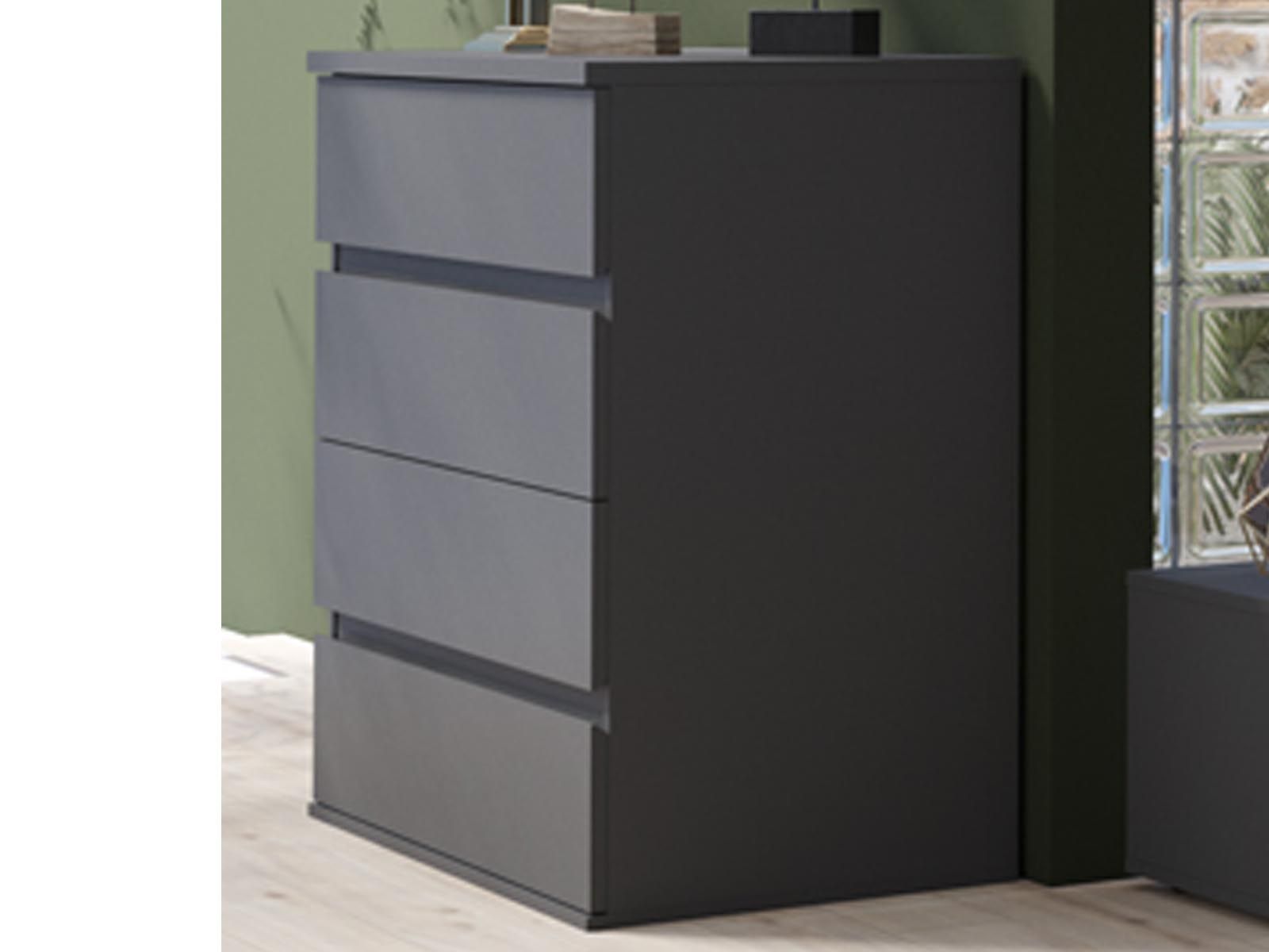 Commode FINOCAS 4 tiroirs graphite