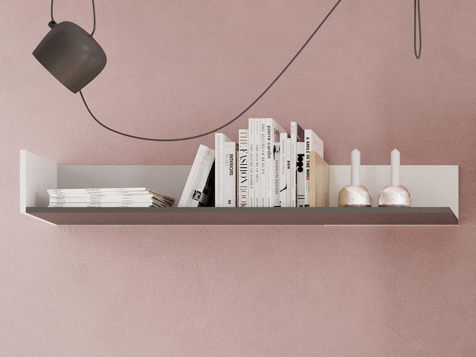 Etagère murale ILONA 120 cm blanc/chêne salisbury