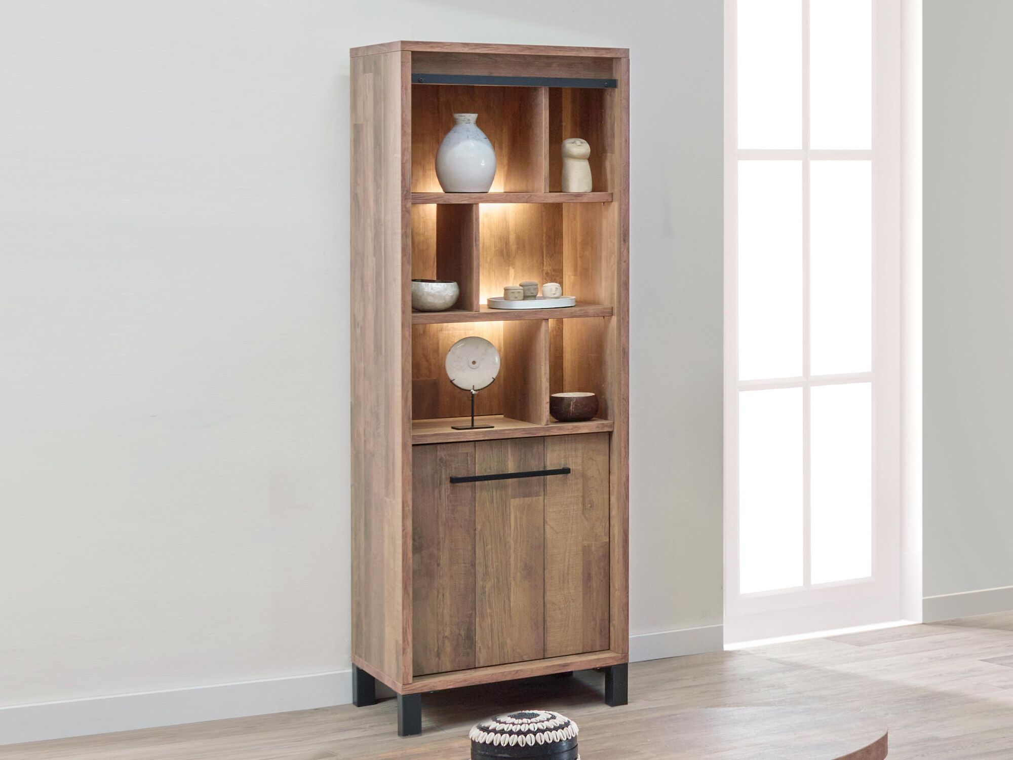 Colonne ALCANTARA 1 porte gauche old teck