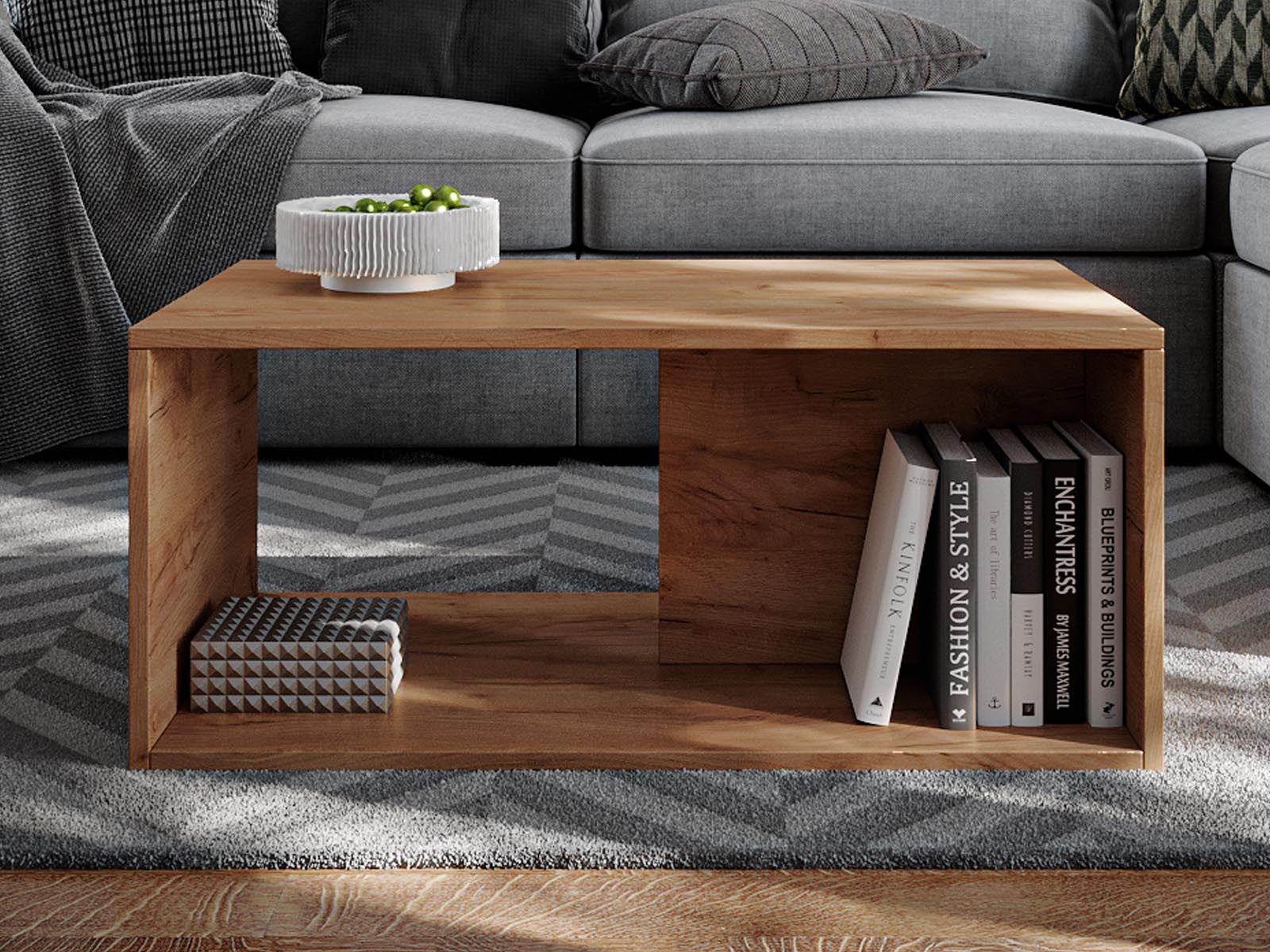 Table basse KINGSTON chêne doré