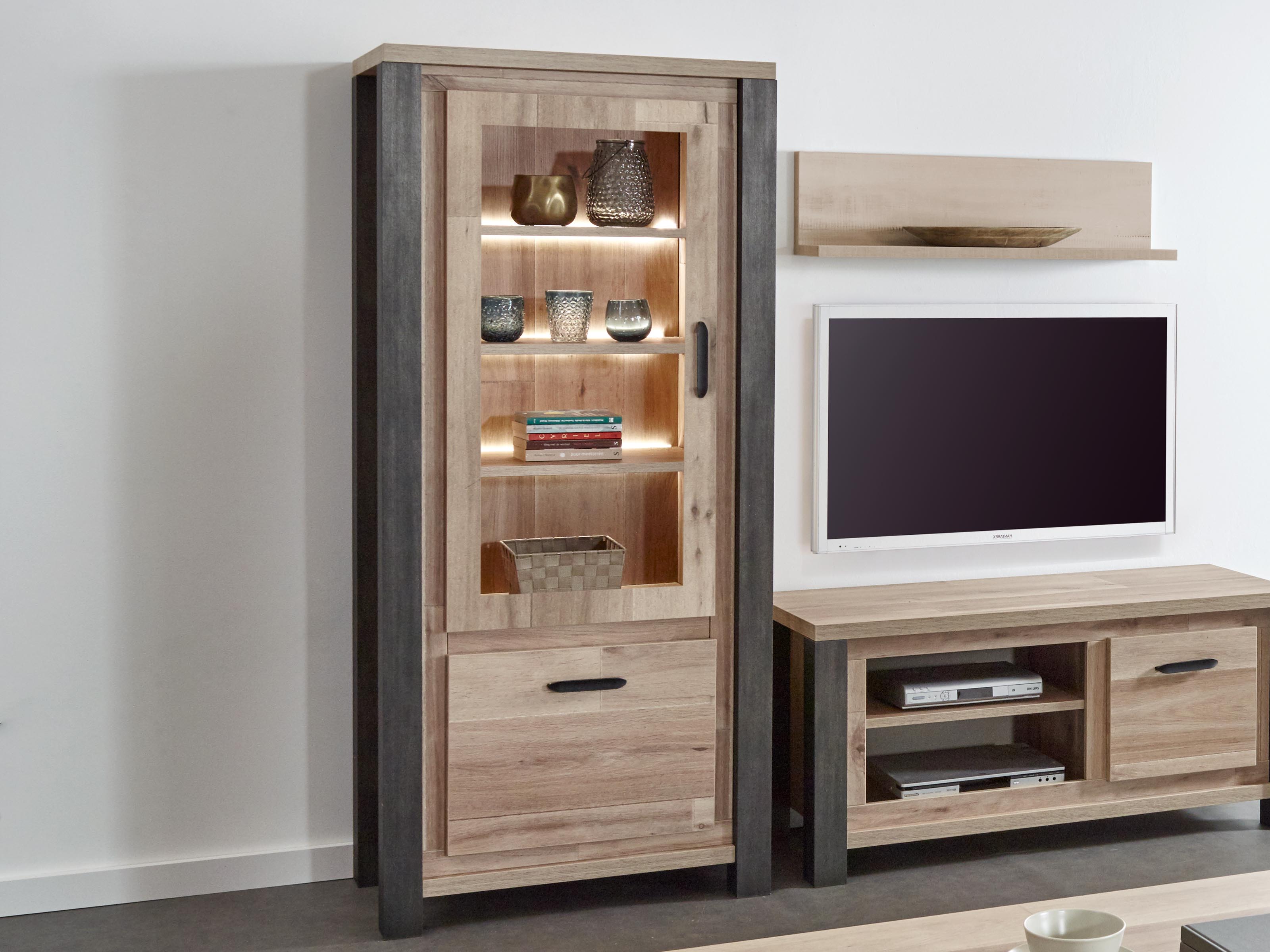 Colonne TRAMO 2 portes gauche chêne vieilli