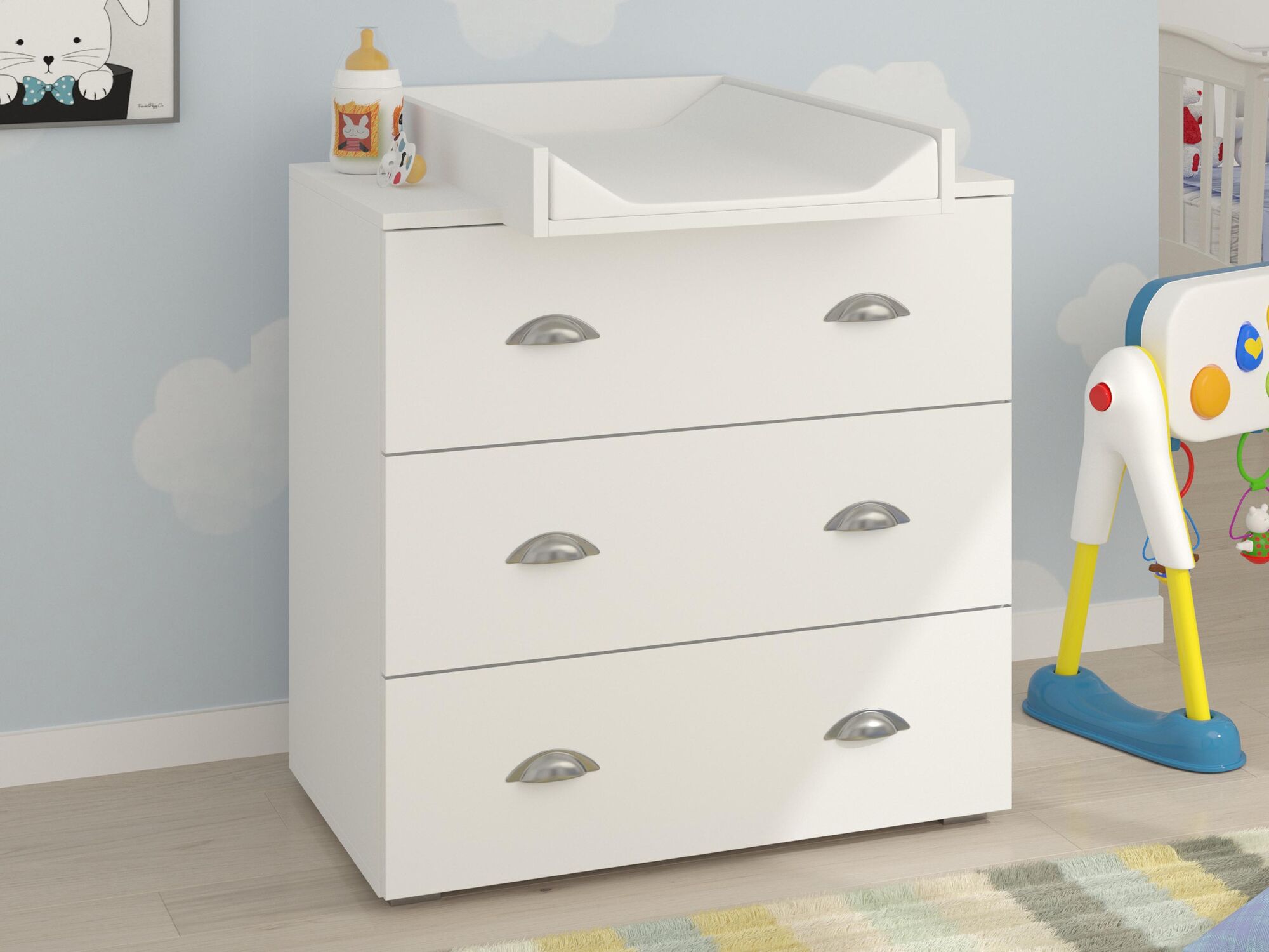 Commode à langer MIAMO 3 tiroirs blanc