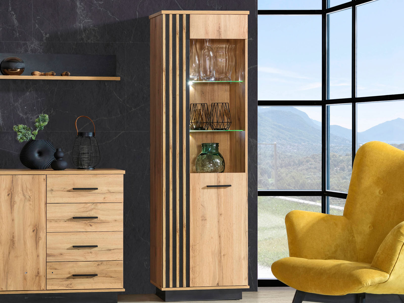 Colonne LAVIDA 1 porte chêne artisan