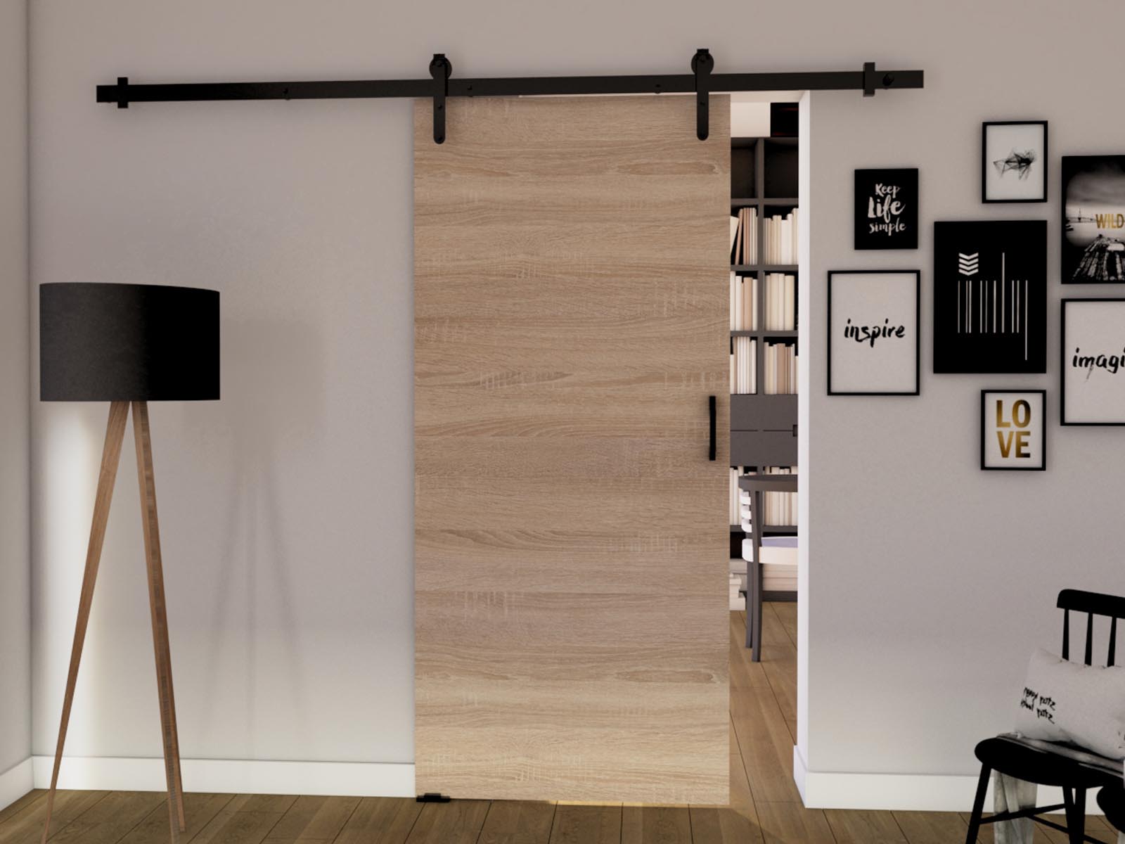 Porte coulissante LIFTAKO 76 cm sonoma