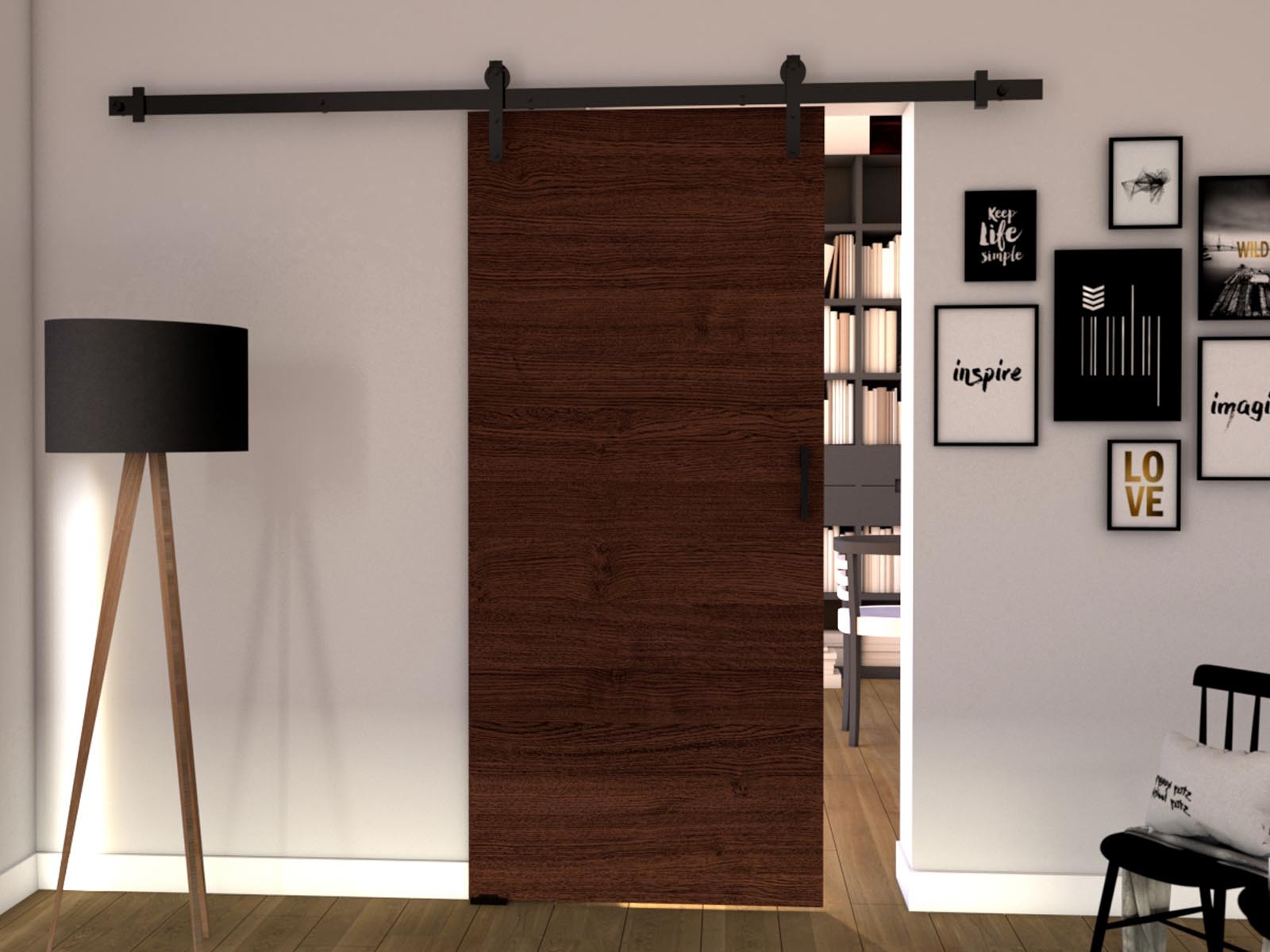 Porte coulissante LIFTAKO 76 cm wengué