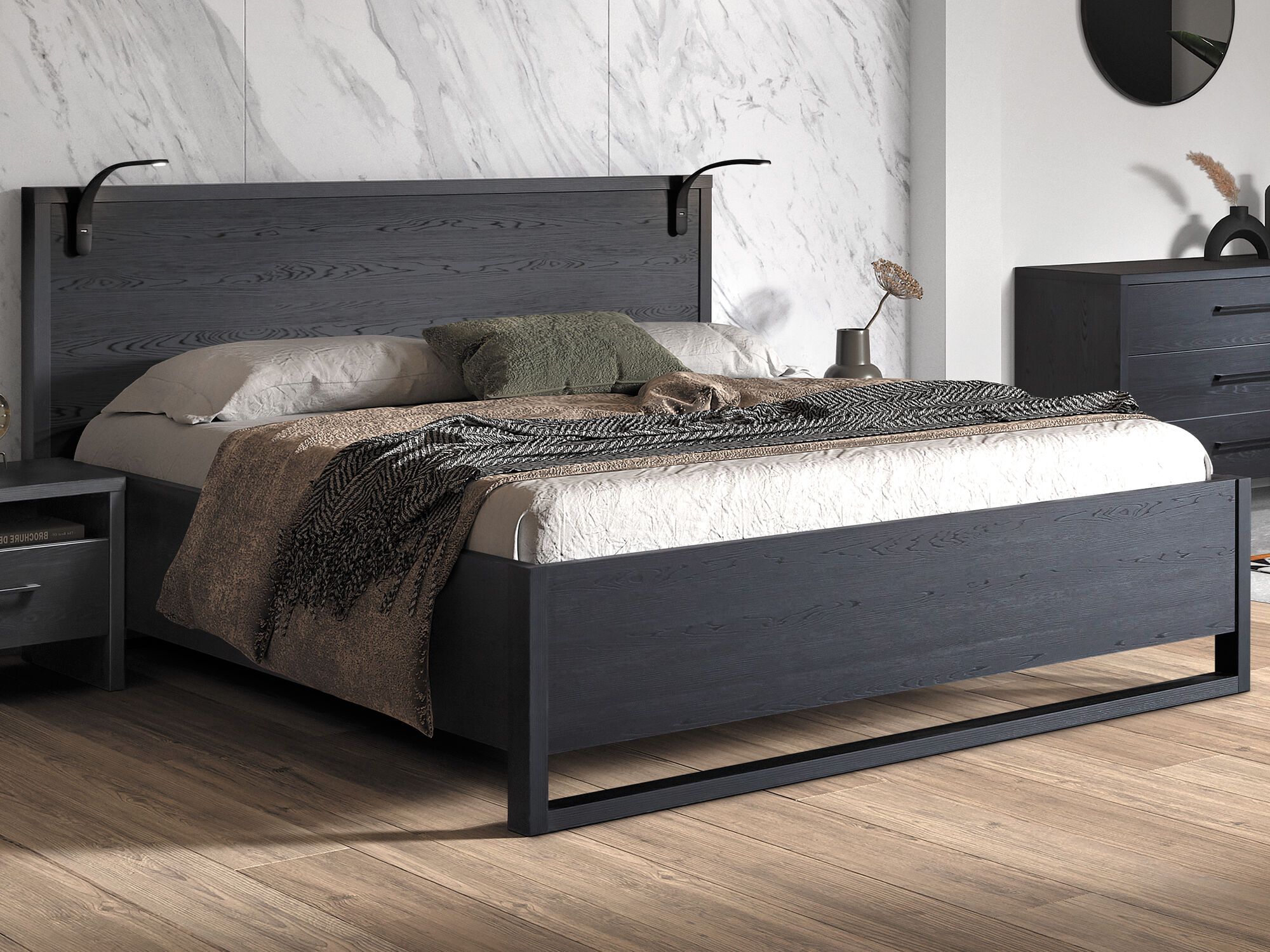 Lit ROSITA 160x190 cm noir nox