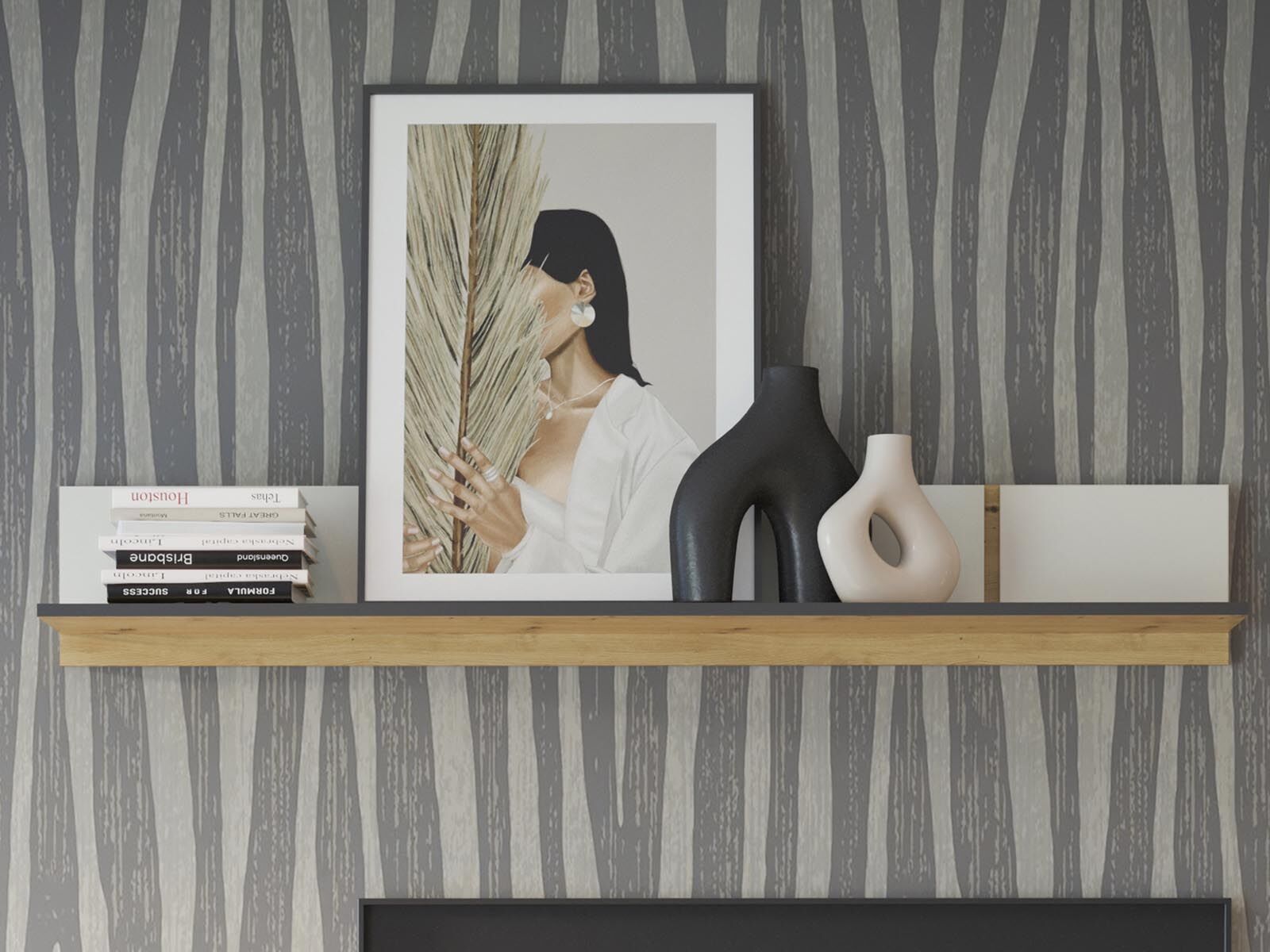 Étagère MODO 150 cm chêne artisan/blanc alpin