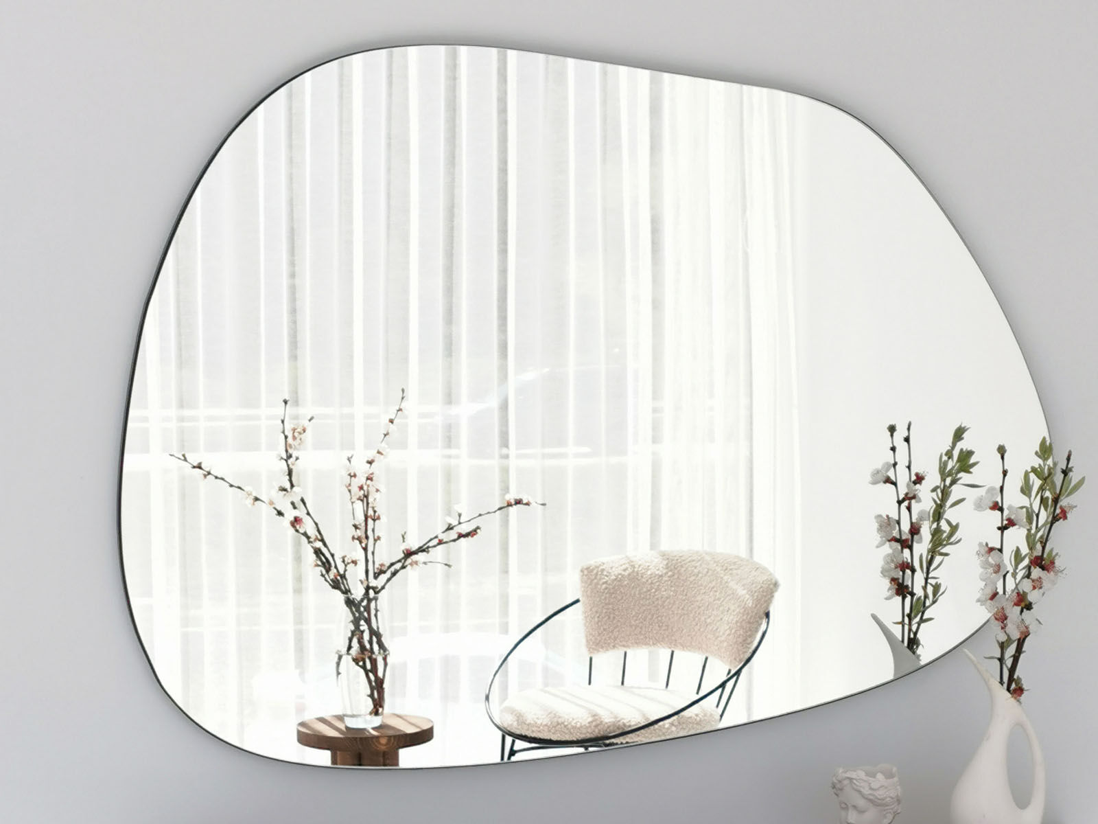 Miroir asymétrique AMOREUX noir/verre miroir