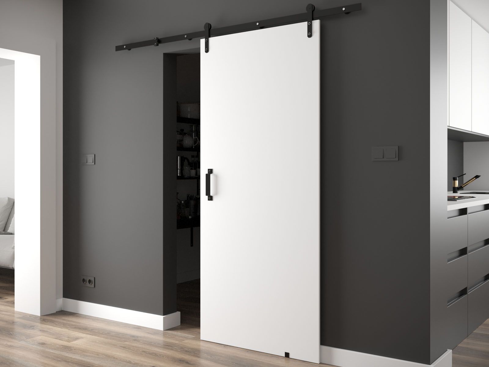 Porte coulissante PIXAL blanc