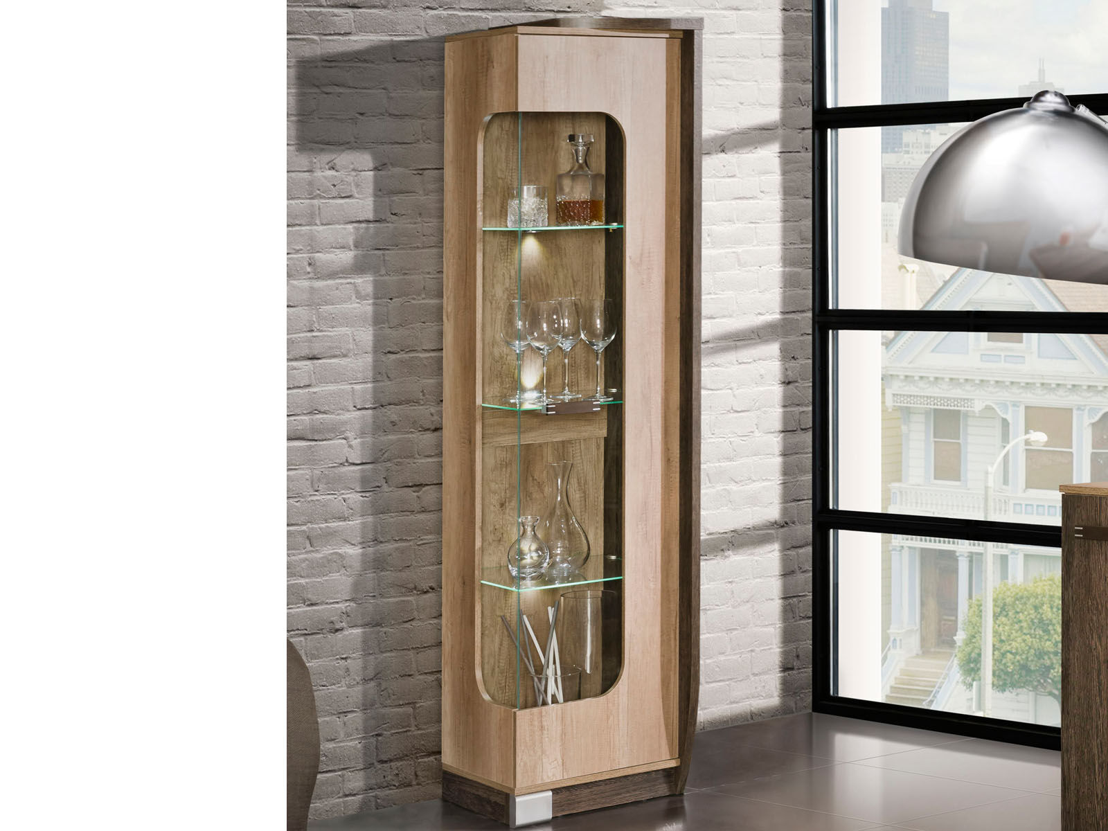 Colonne ROMERIO 1 porte gauche chêne canyon/arusha