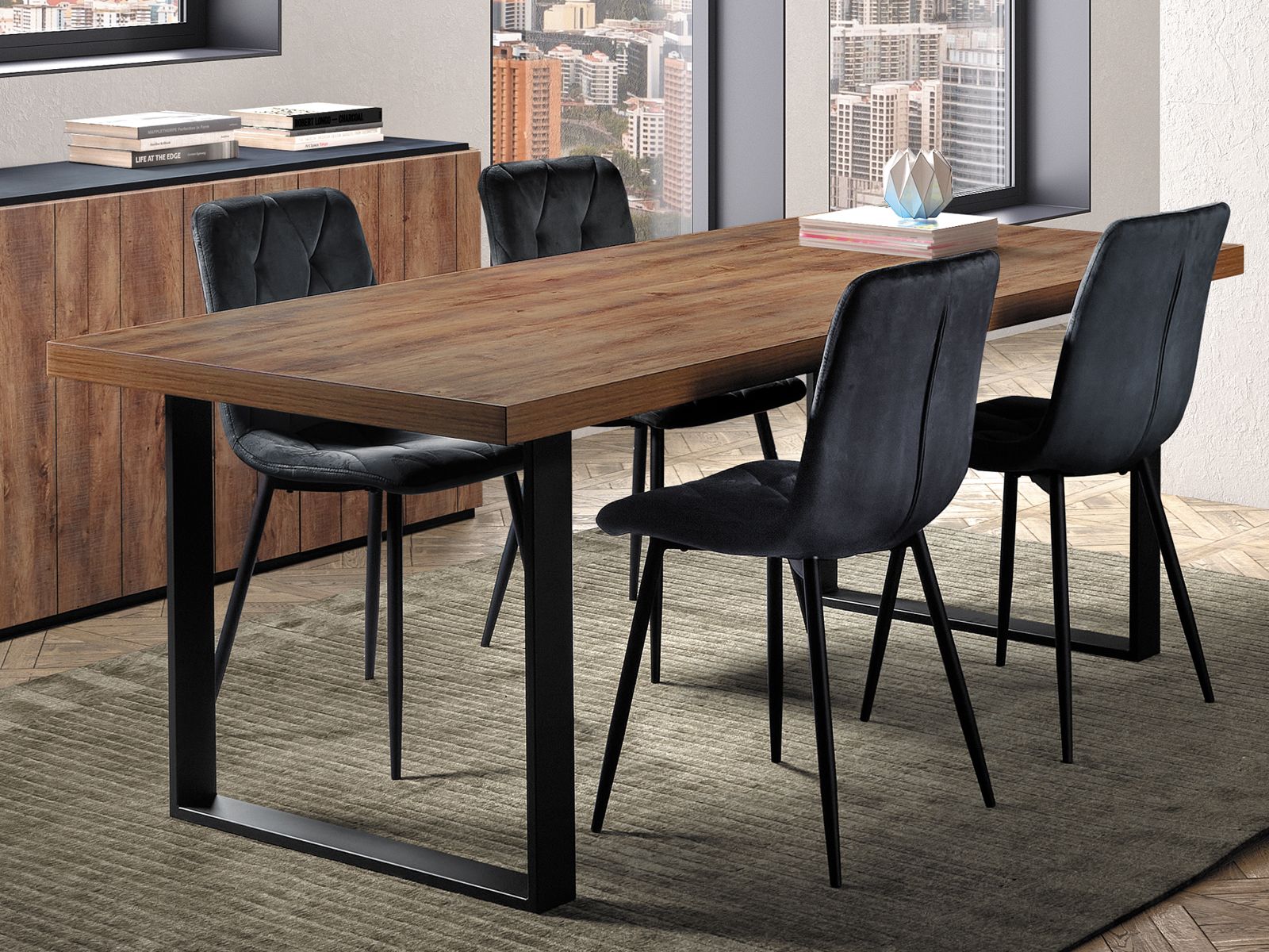 Table repas SHAKA 200 cm chêne denver