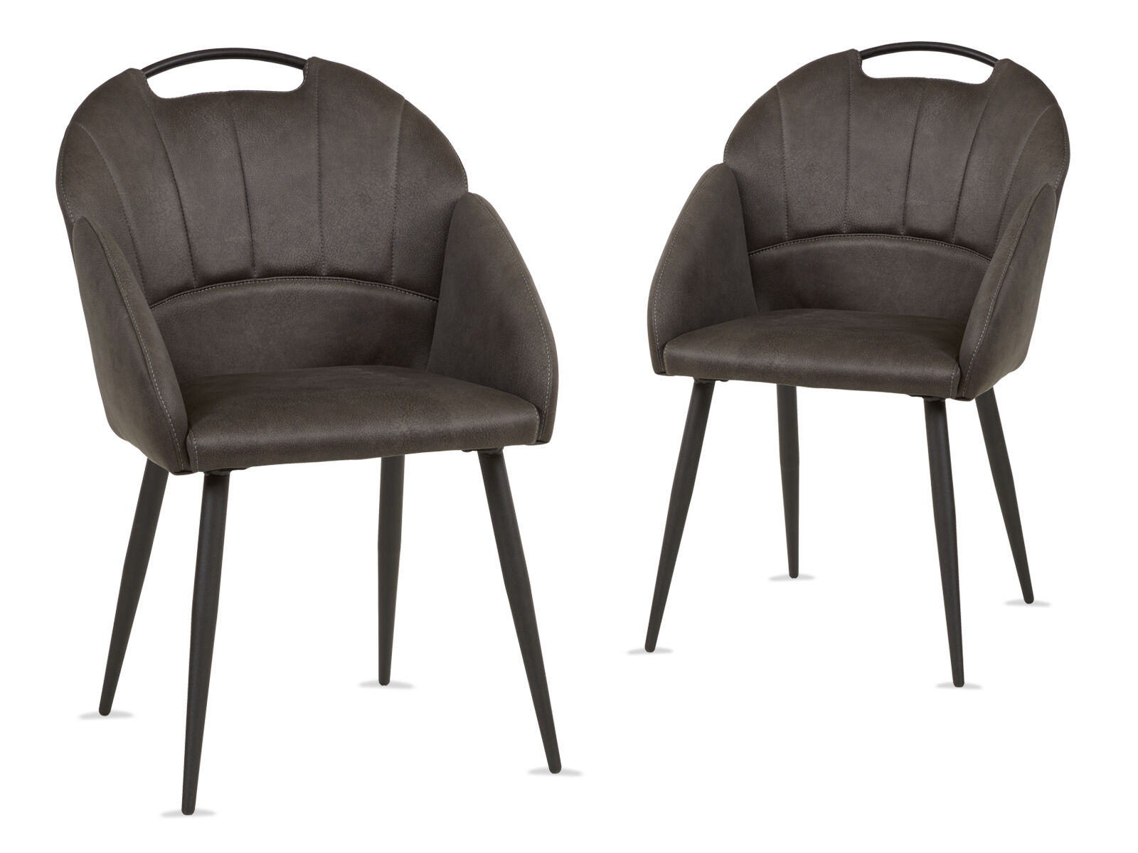 Lot de 2 chaises PLATON anthracite