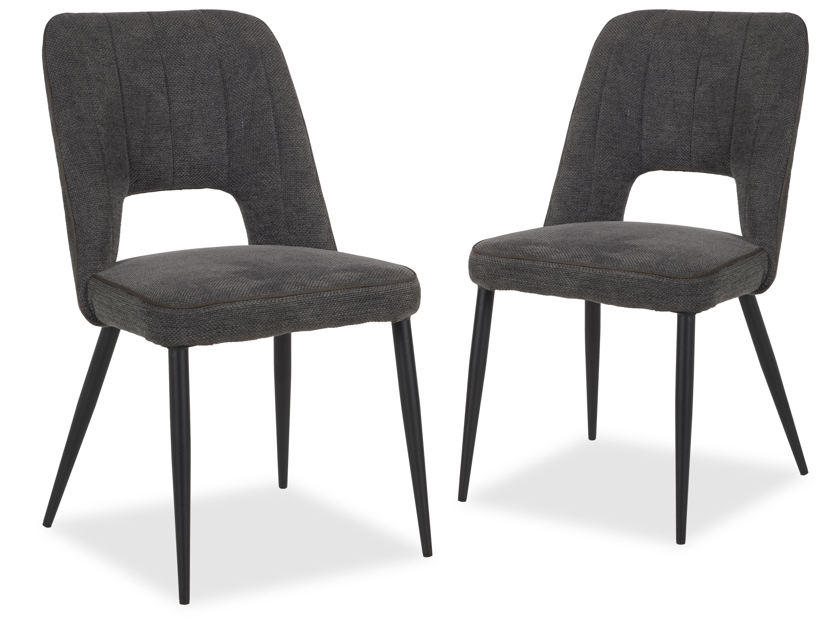 Lot de 2 chaises PORTILLO anthracite