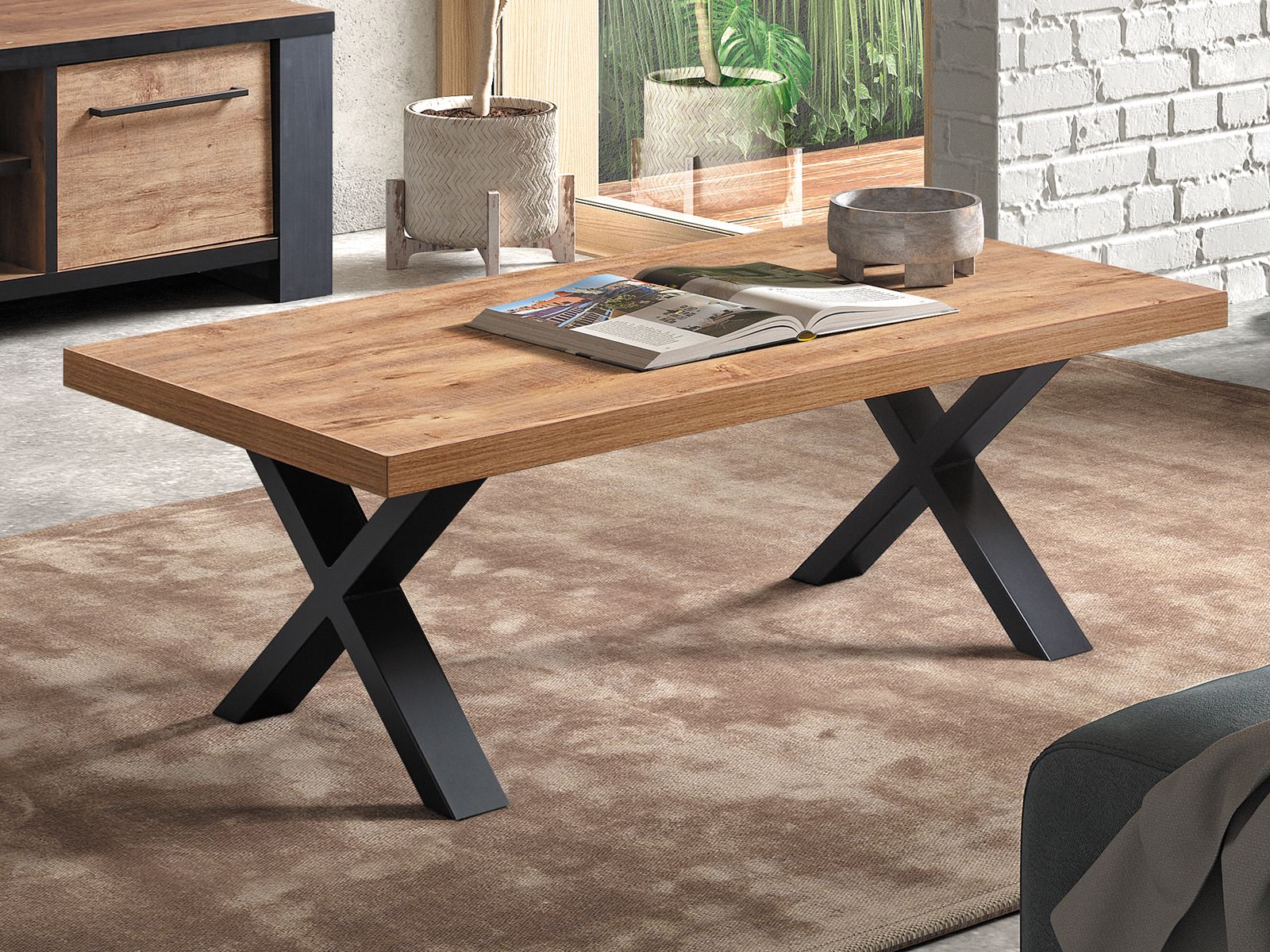 Table basse SAMARATE 130 cm chêne denver