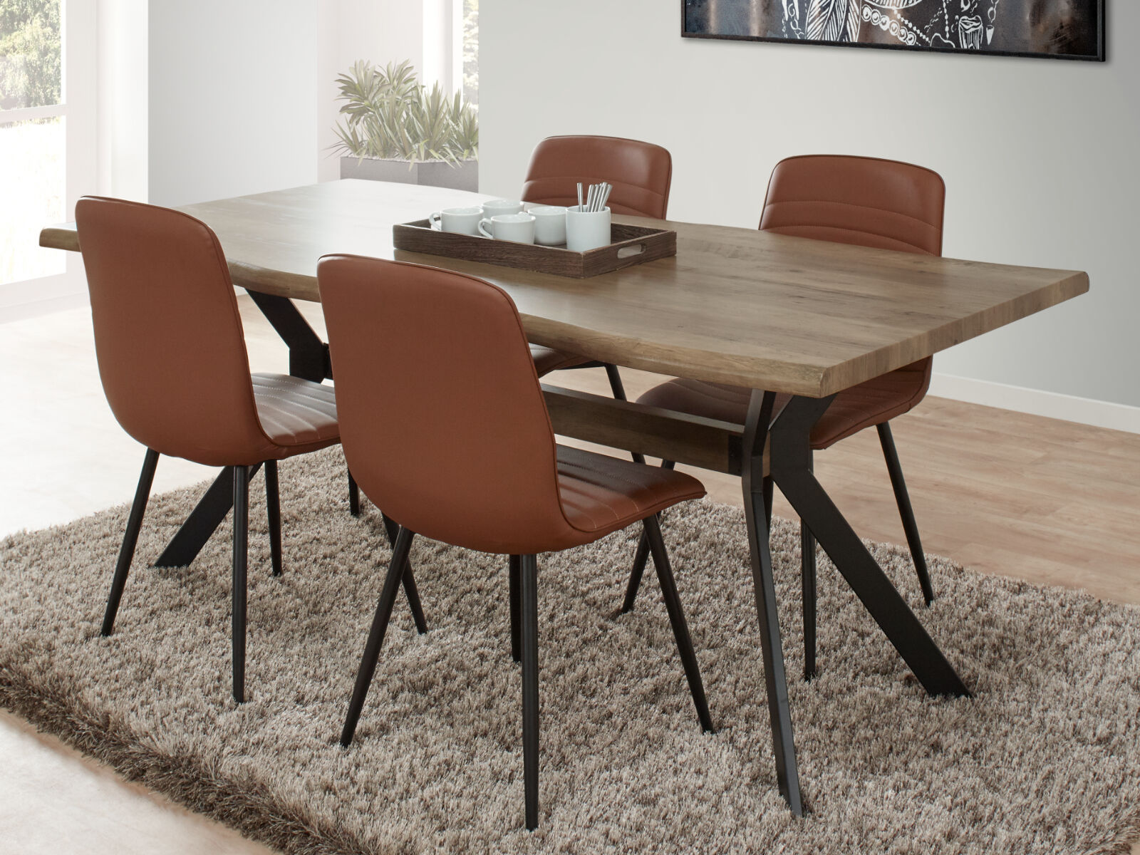 Table repas MIRAGE 90x160 cm chêne