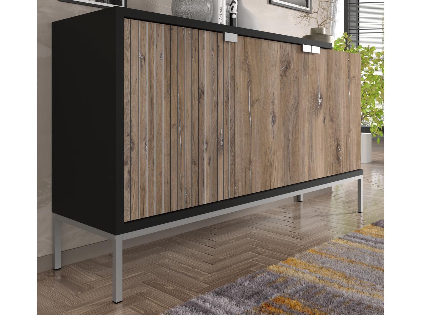 Buffet/bahut TOLOKA 3 portes chêne flagstaff