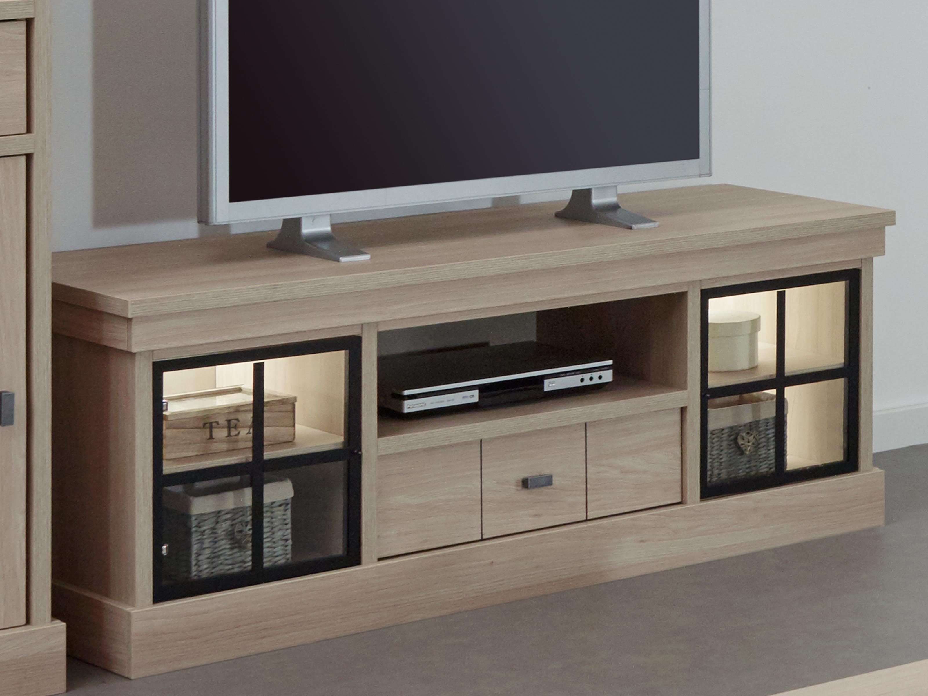 Meuble tv-hifi ORANO 2 portes 1 tiroir orme