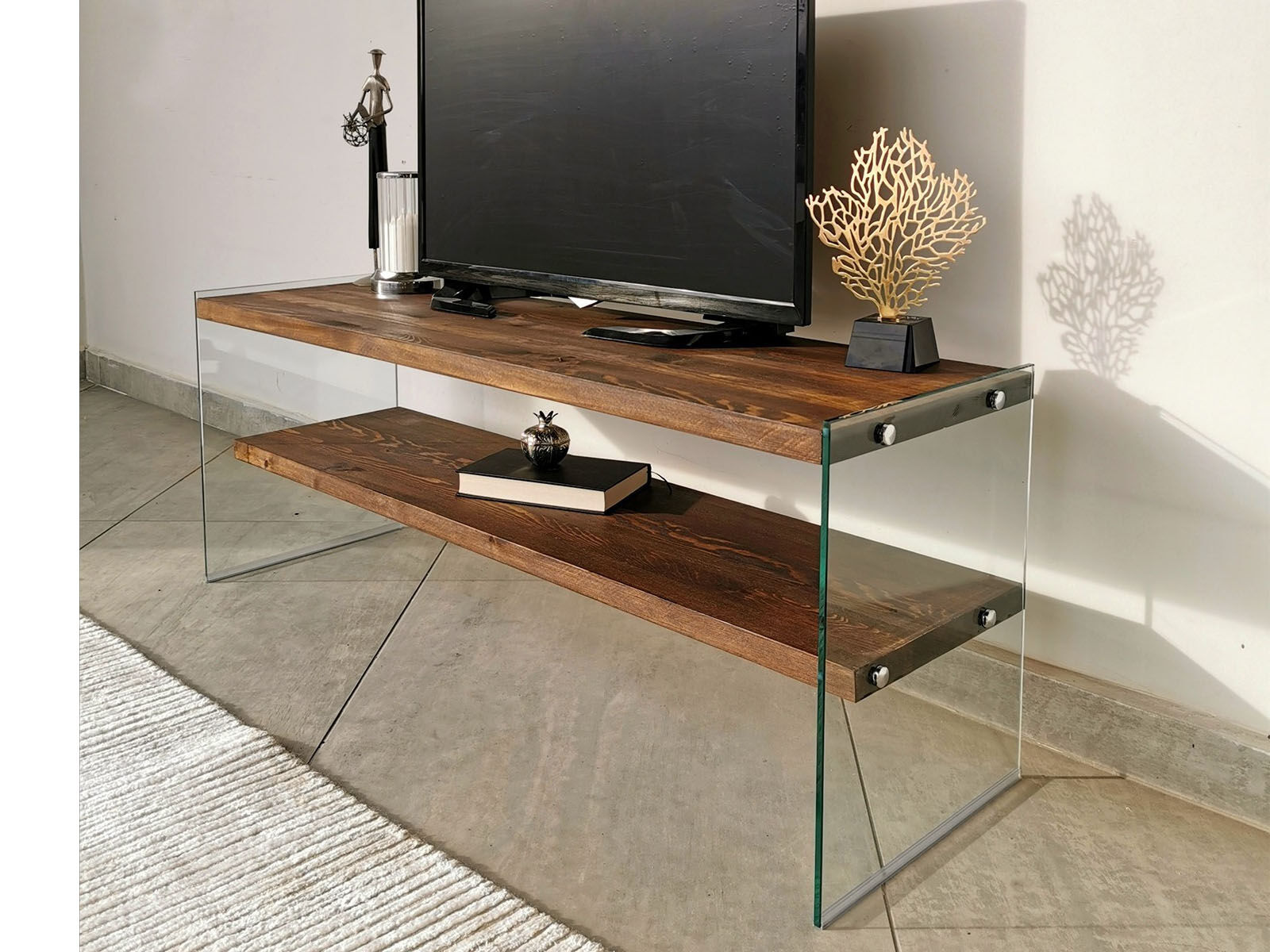 Meuble tv-hifi VEROU 120 cm noyer
