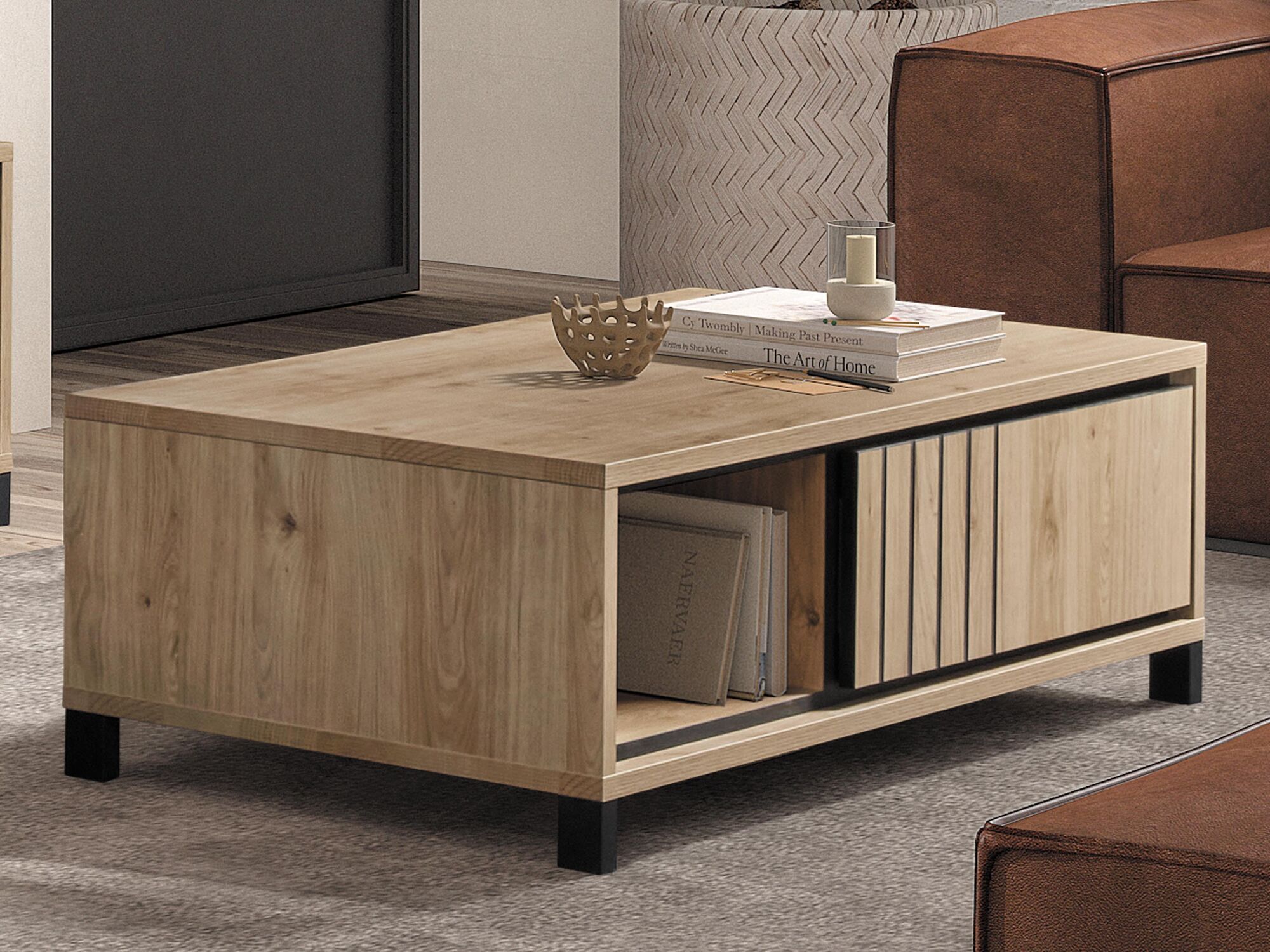 Table basse rectangulaire TRAVIRIS 1 tiroir 125 cm castella