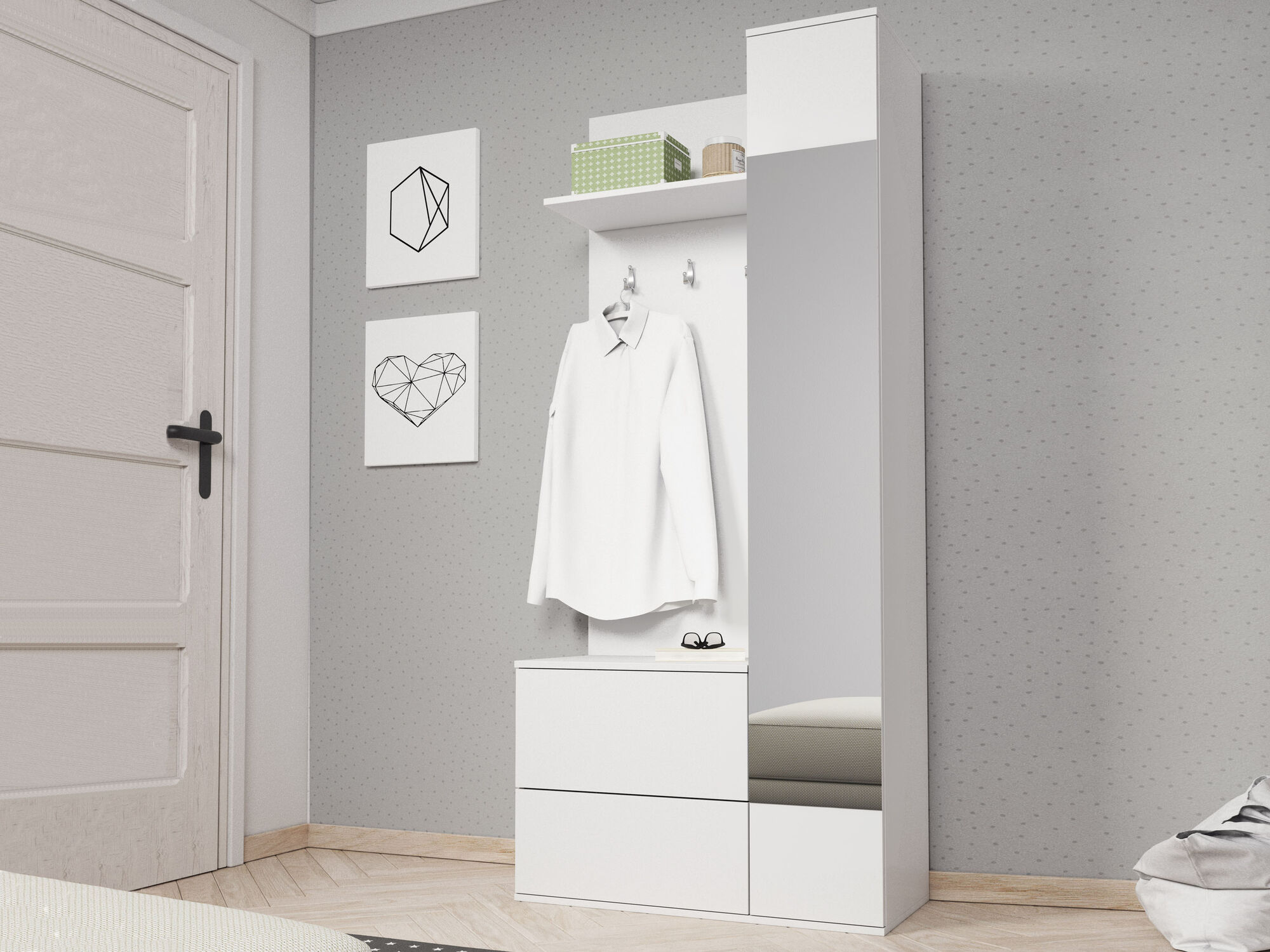 Vestiaire GRETZ blanc