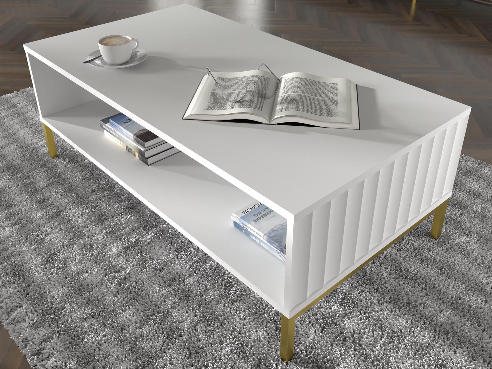 Table basse WAVOS 90 cm blanc