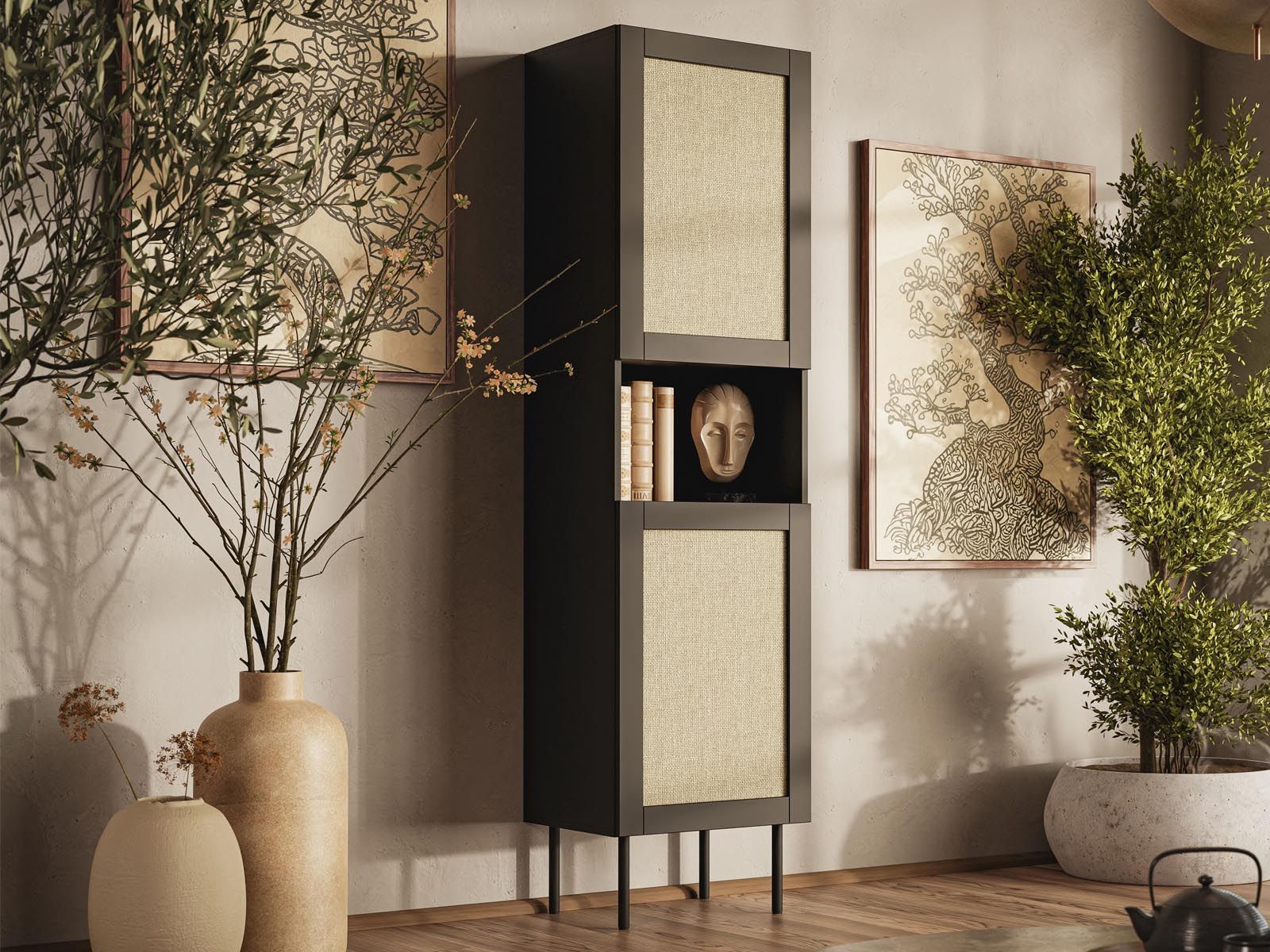 Colonne YOKA 2 portes noir