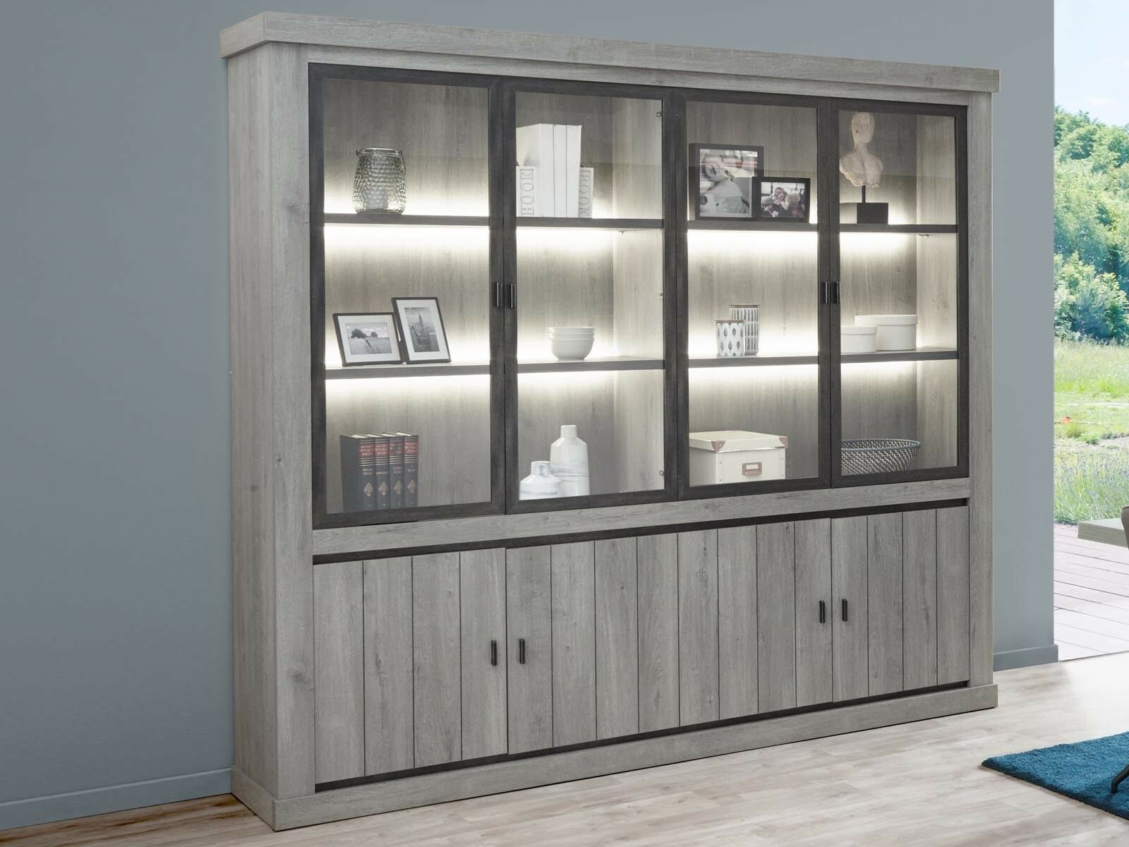 Vaisselier MADRAS 8 portes dark forest