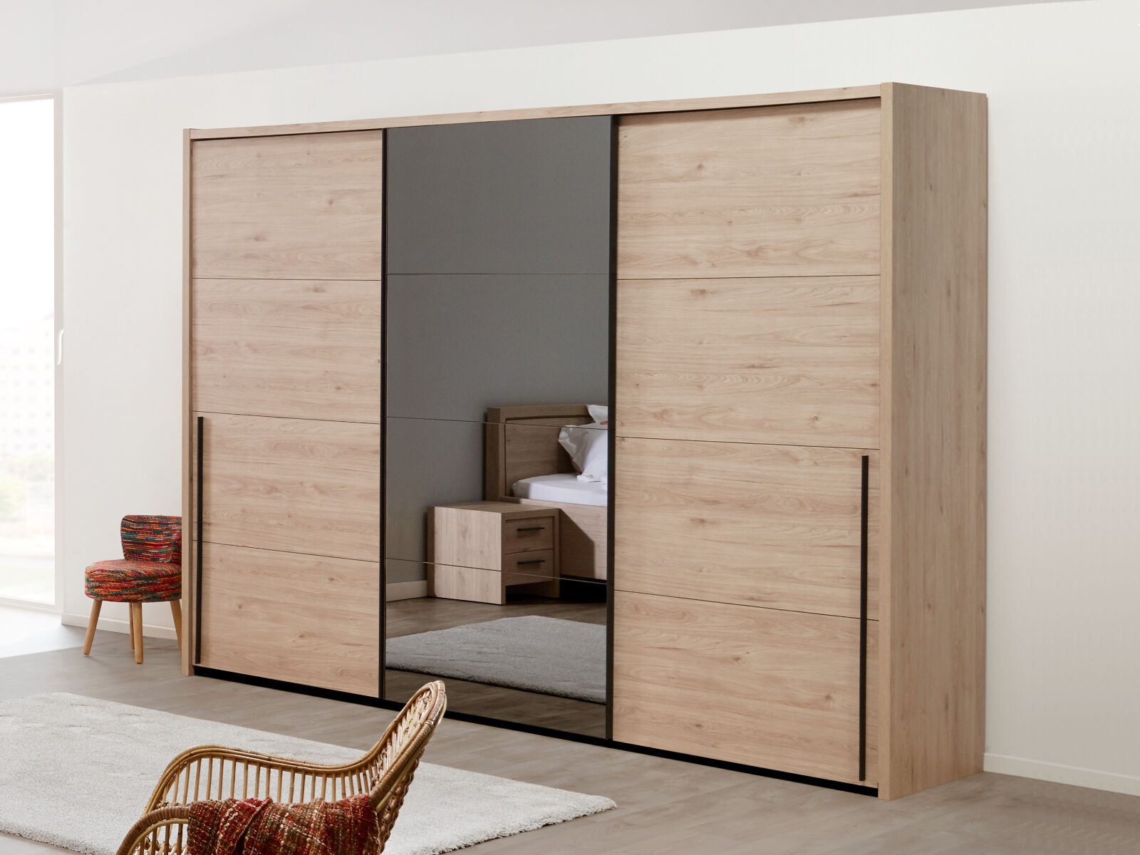 Armoire VIOLON 3 portes coulissantes 280 cm castella