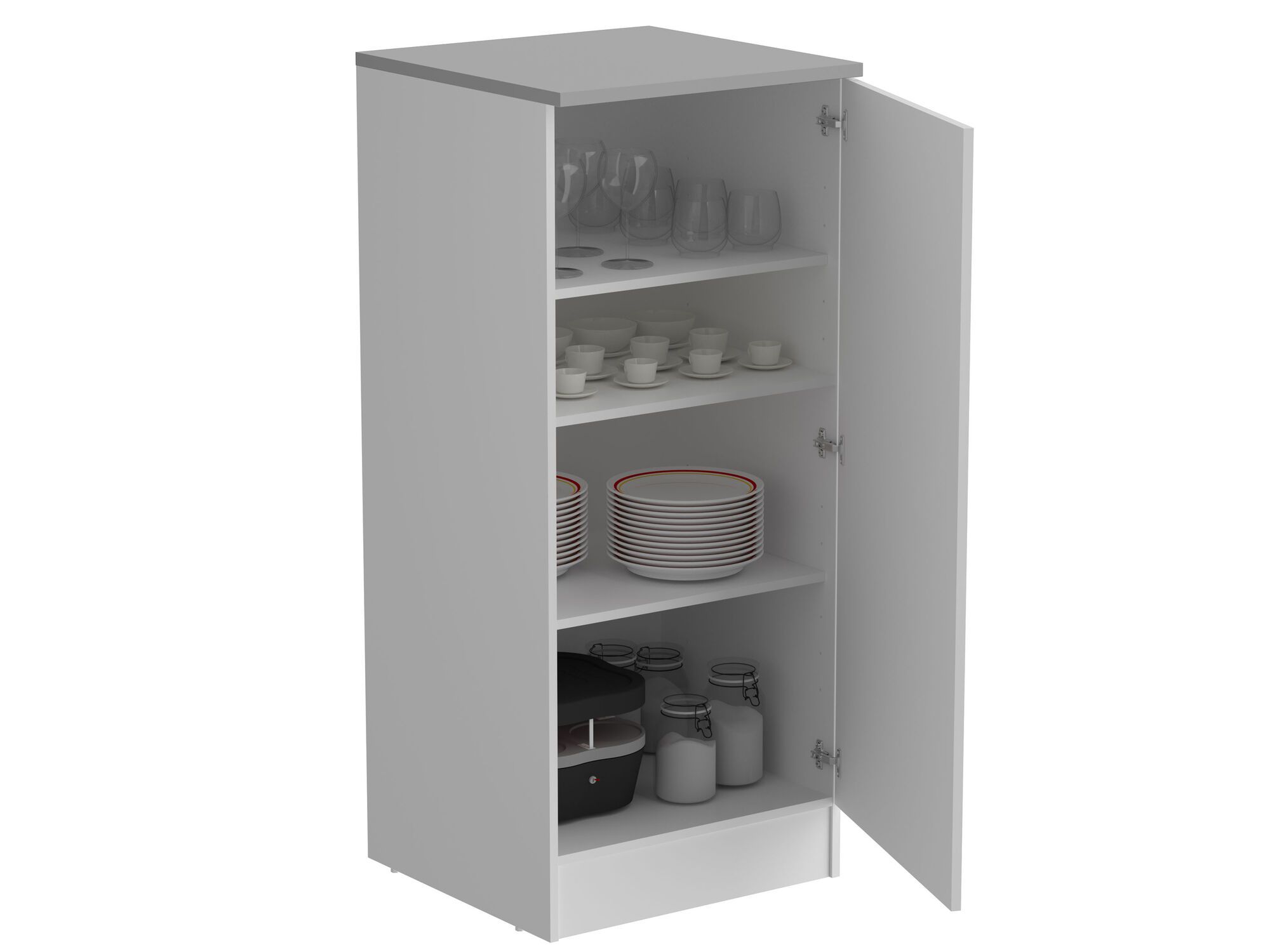 Demi-colonne ECOTIC 1 porte blanc
