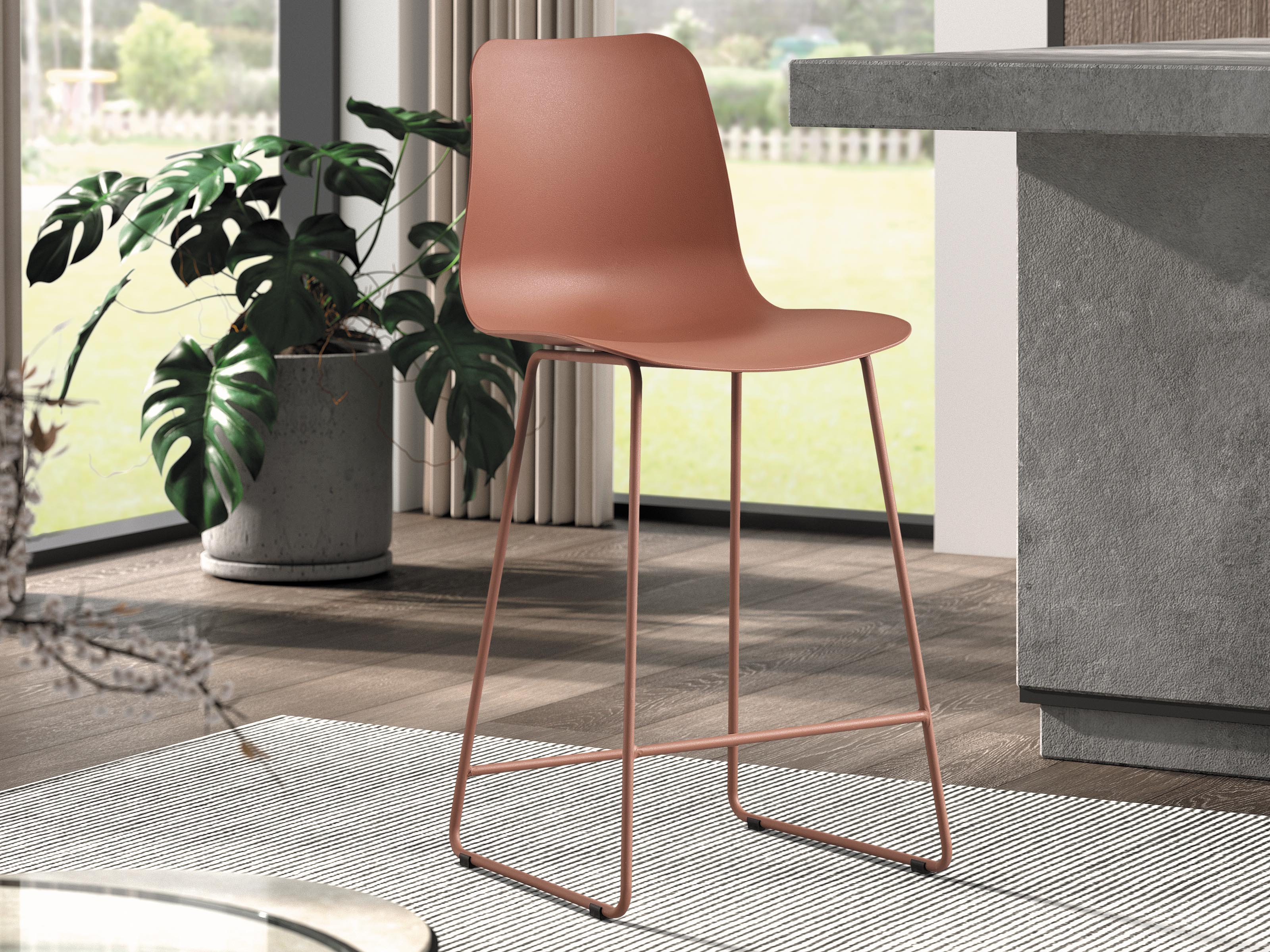 Tabouret de bar MARIPALO terre cuite