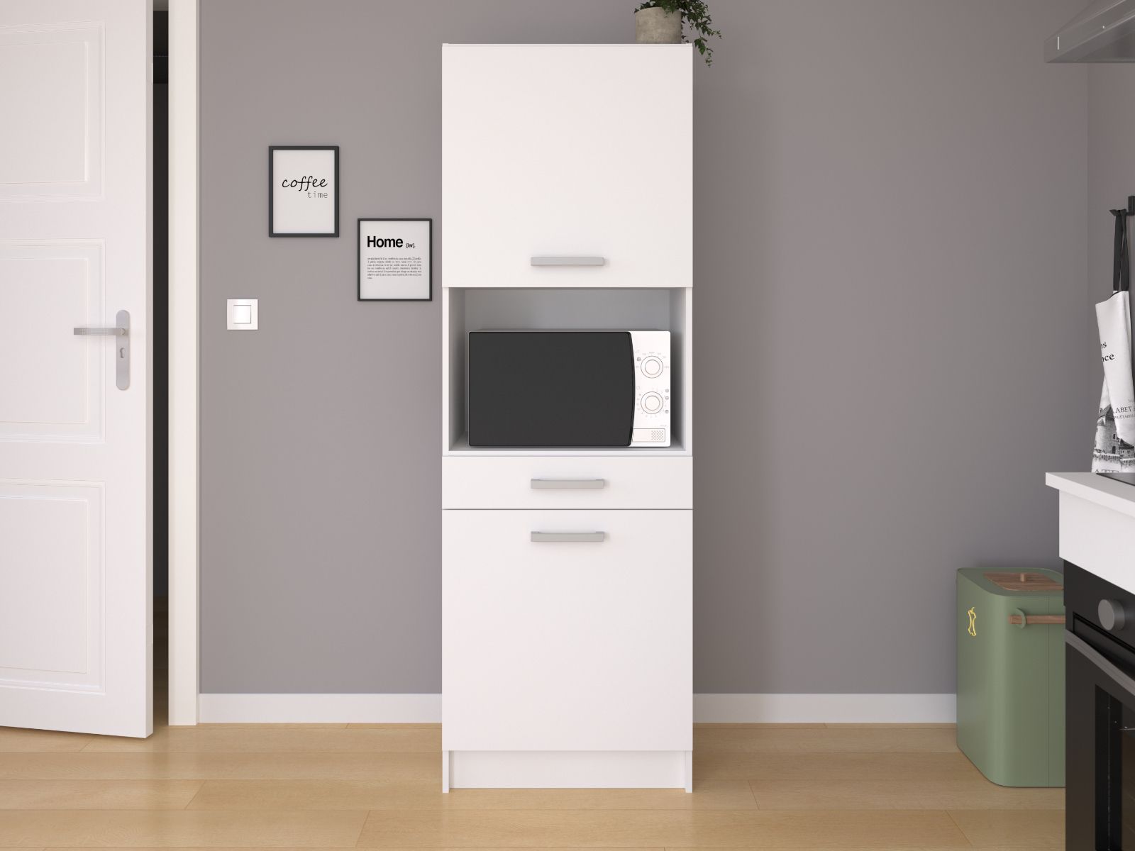 Buffet/bahut DOS 2 portes 1 tiroir blanc