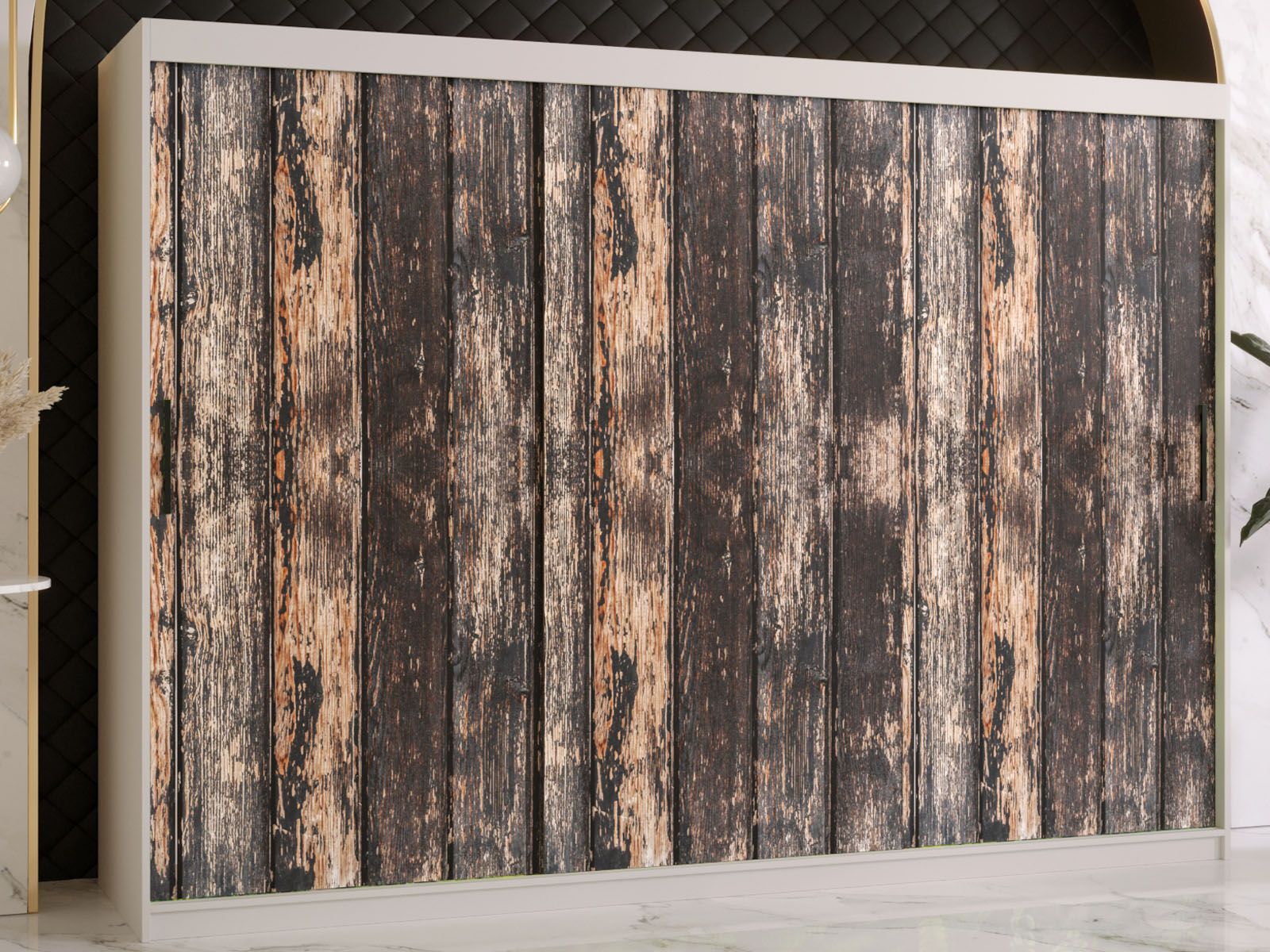 Armoire TODY 2 portes coulissantes 250 cm blanc