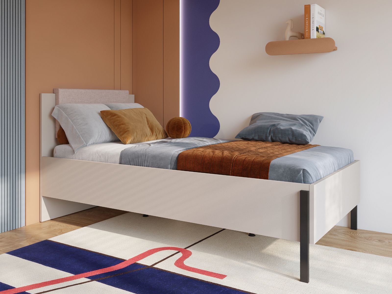 Lit JUKAMI 100x200 cm cachemire