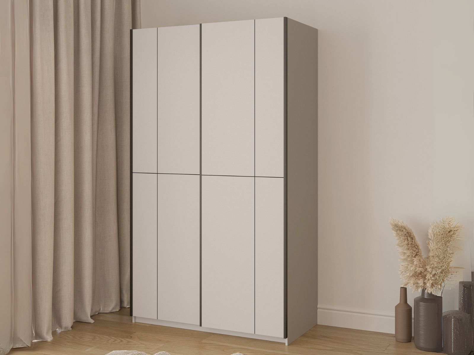 Armoire CUBER 2 portes coulissantes cachemire
