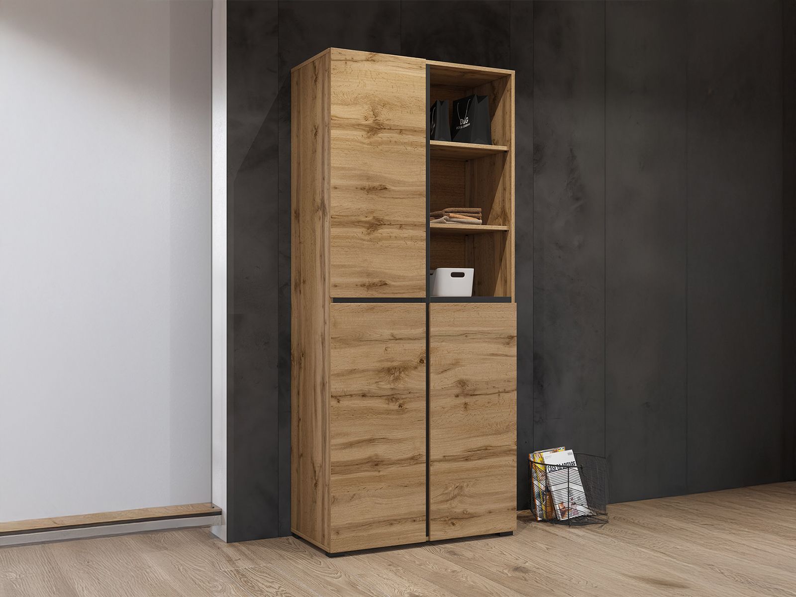 Armoire CROSSAIR 3 portes chêne wotan