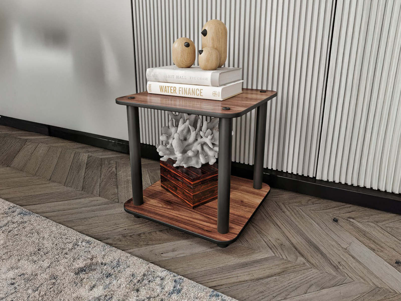 Table d'appoint BOOKY 34 cm noyer